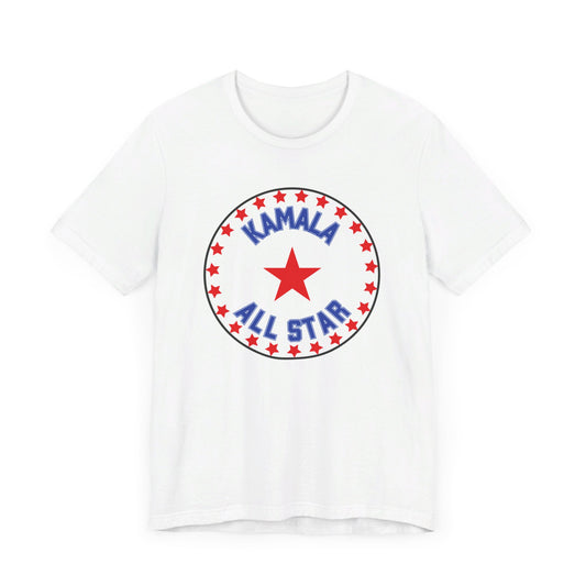 Kamala Harris 'All Star' Patriotic T-Shirt - Bold Front and Back Design