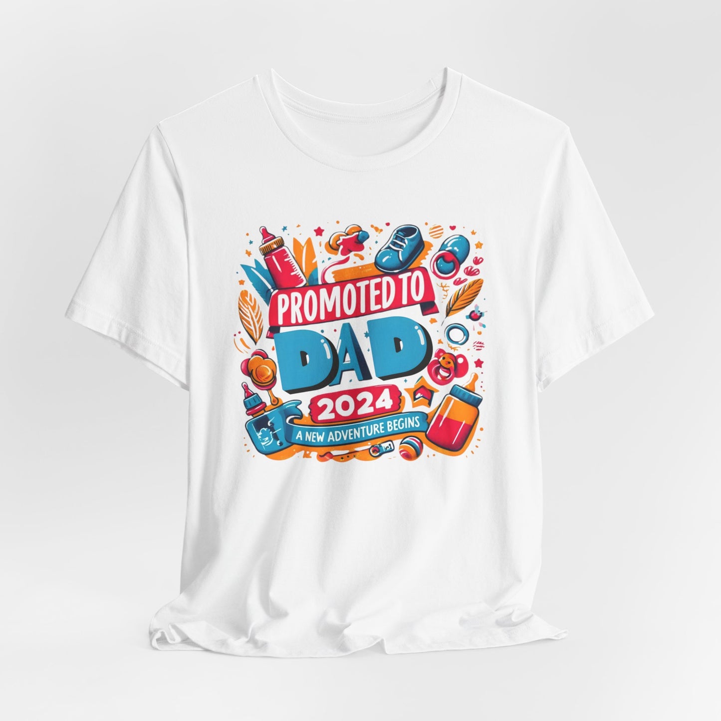 Promoted to Dad 2024 T-Shirt | Celebrate Fatherhood with Style