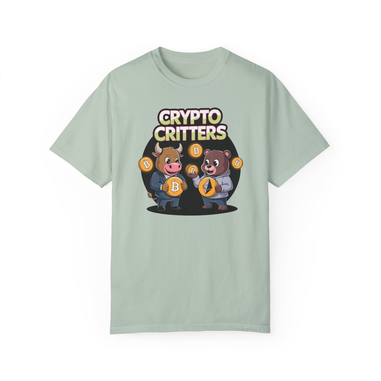 Crypto Critters Unisex Garment-Dyed T-Shirt - Fun Crypto Design for Crypto Enthusiasts