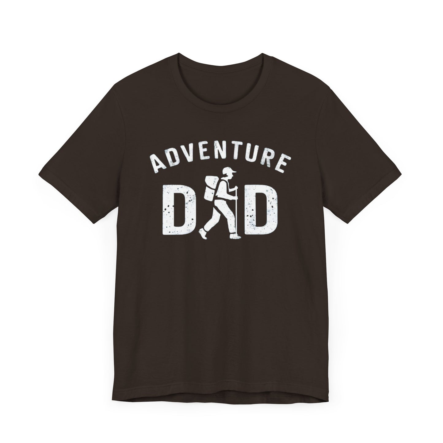 Adventure Dad t-shirt featuring a hiker graphic, perfect for dads who love outdoor adventures.