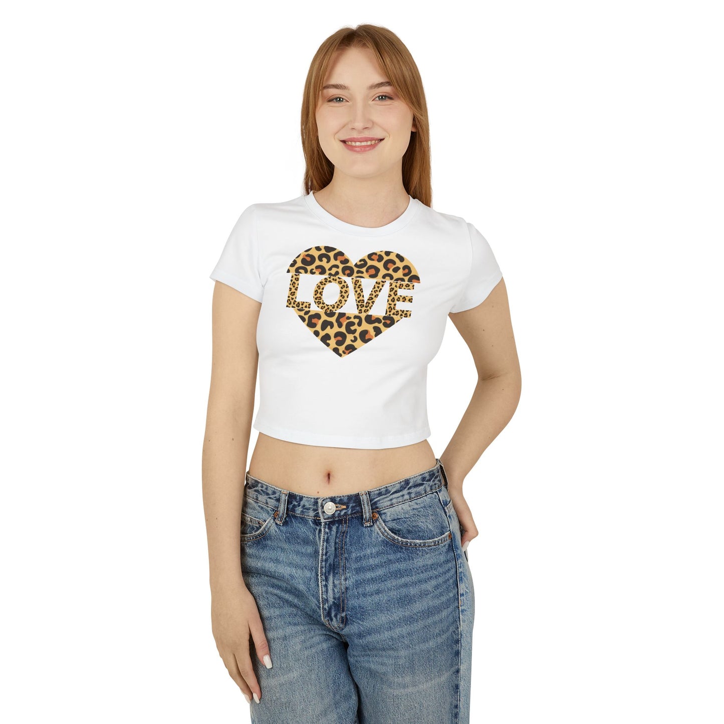 Leopard Print Love Graphic Baby Tee