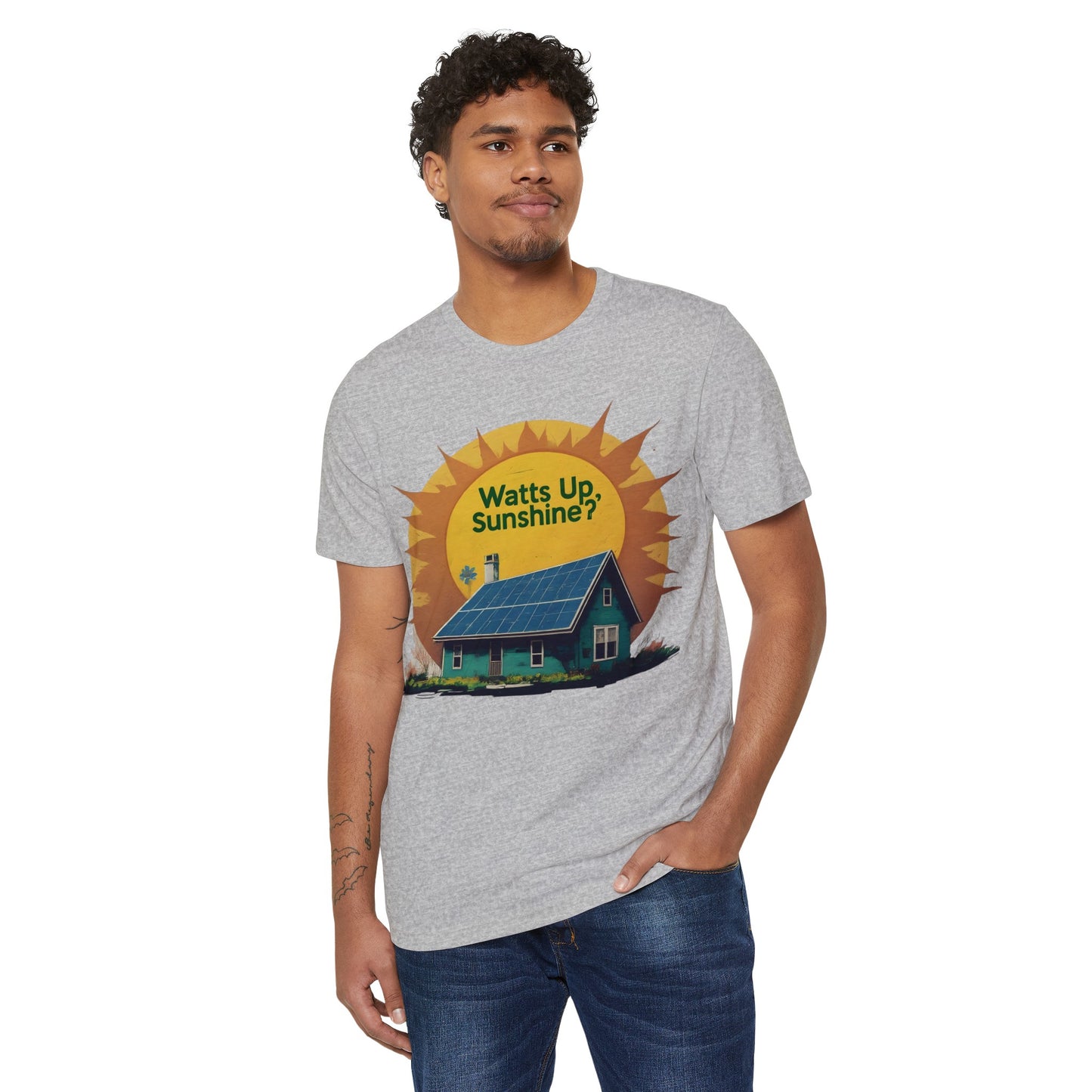 Watts Up Sunshine? Eco-Friendly Solar Power Tee - 100% Organic Cotton