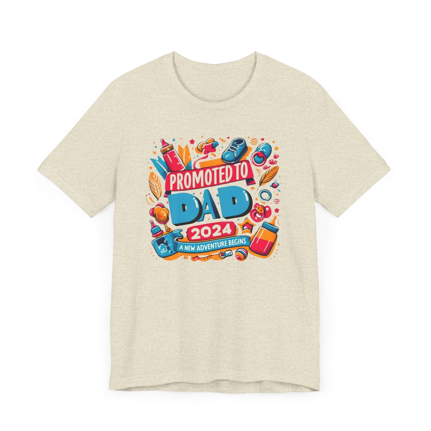 Promoted to Dad 2024 T-Shirt | Celebrate Fatherhood with Style