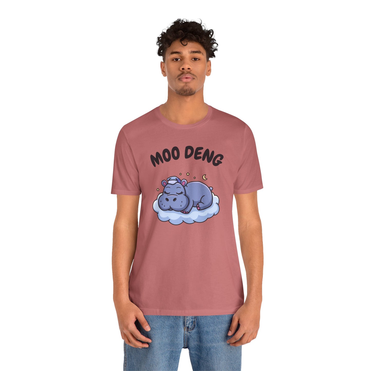 Funny Hippo Moo-Deng T-shirt, Quirky Animal Lover Gift for Her