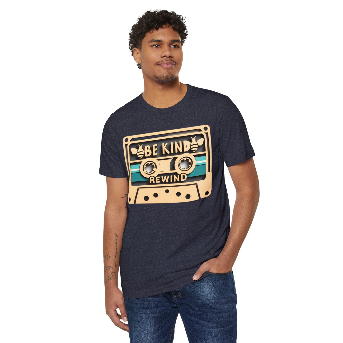 Bee Kind, Rewind: Retro Eco-Friendly Organic Cotton Tee