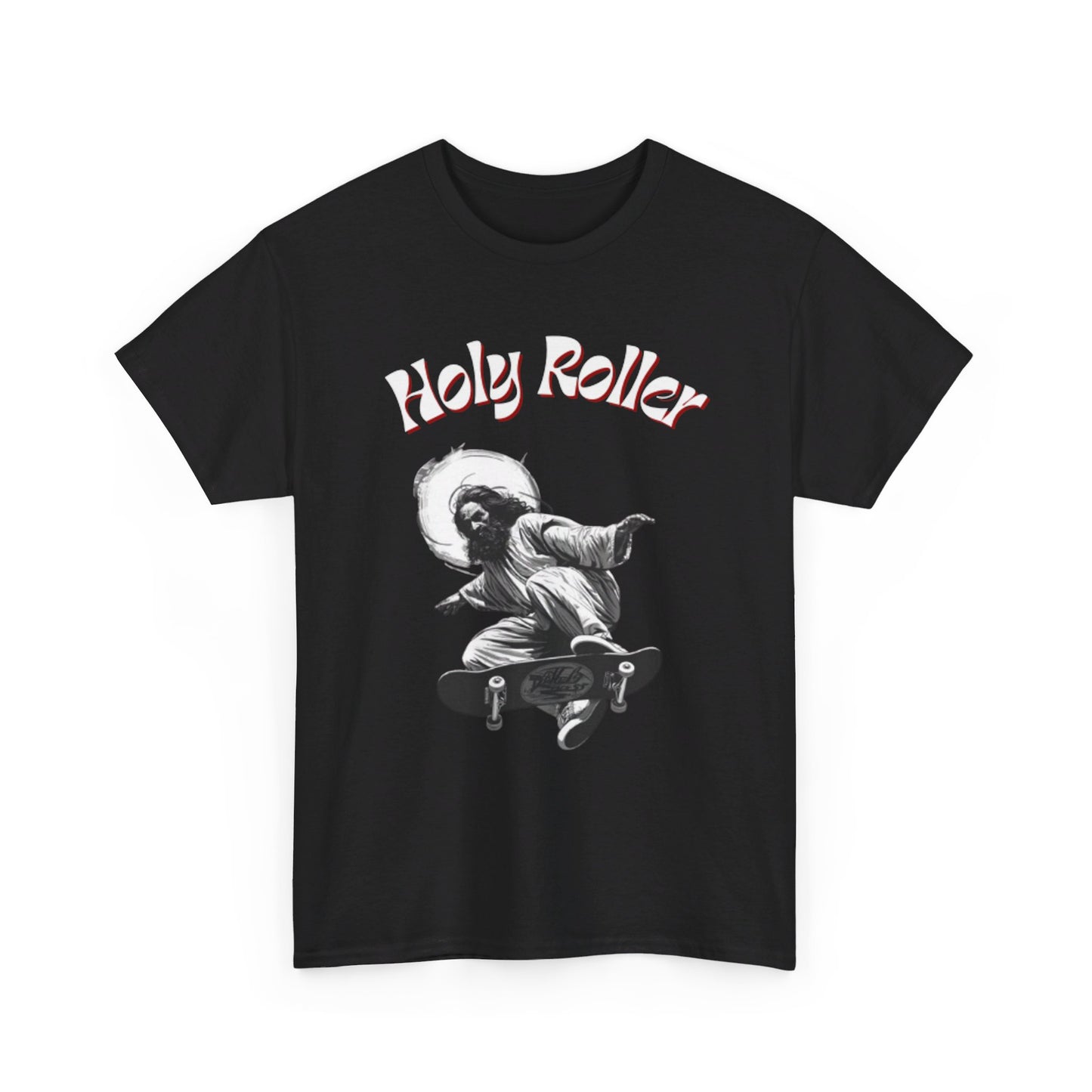 Holy Roller Skateboarding Jesus T-Shirt - Divine Streetwear, Faith-Inspired Skate Tee