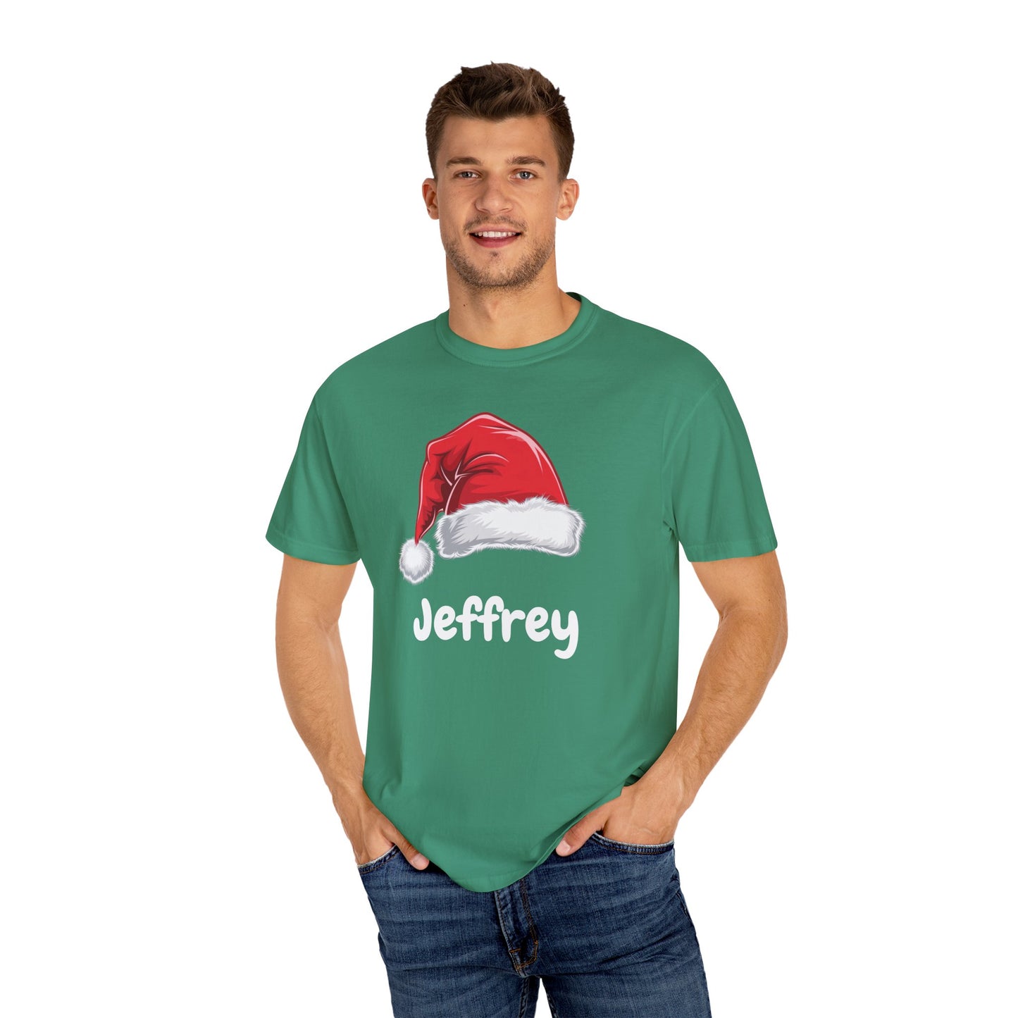 Personalized Santa Christmas Shirt, Custom Xmas Gifts & Holiday Tees