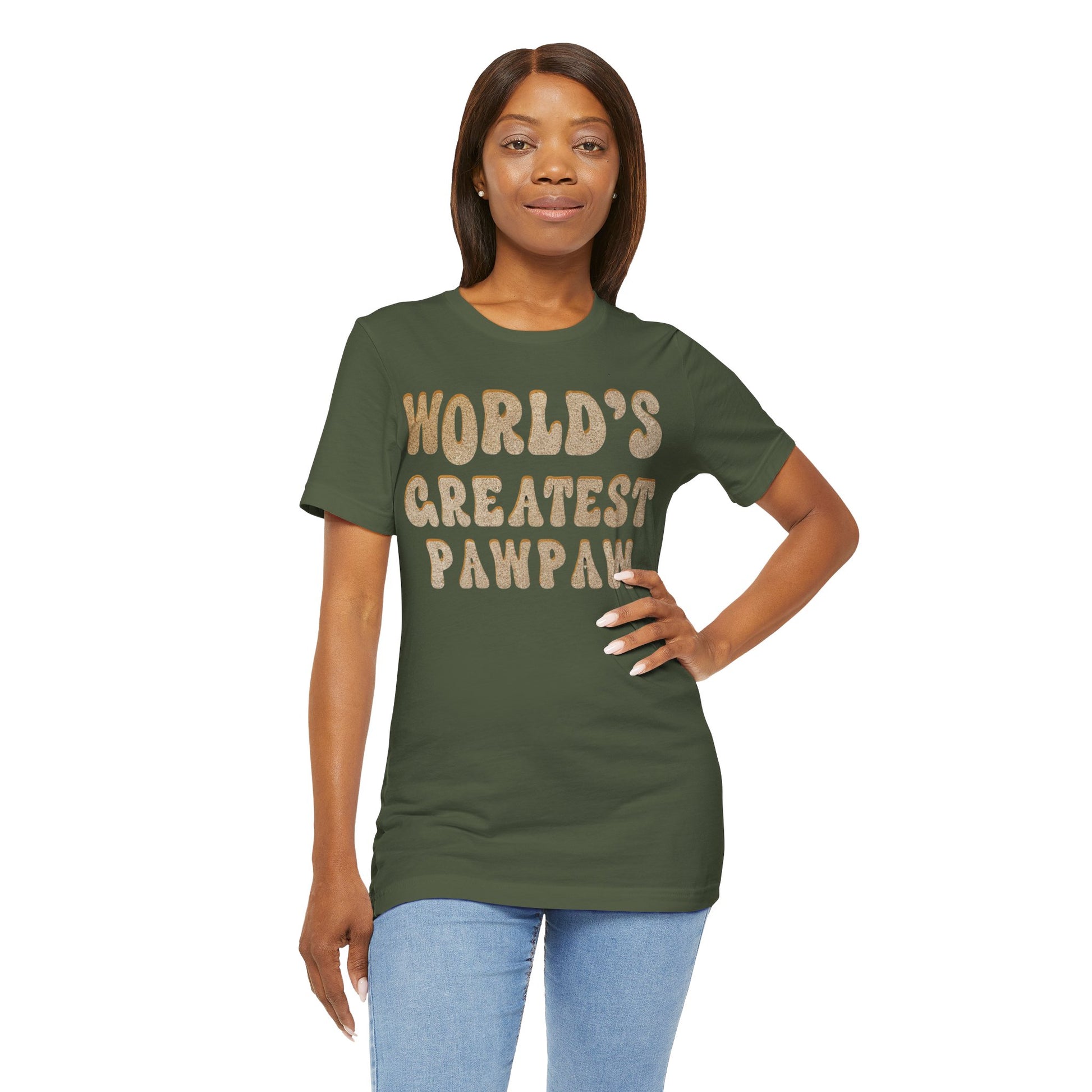 World's Greatest Pawpaw Retro T-Shirt in navy and royal blue colors, featuring a fun and colorful design perfect for grandpa appreciation gifts.