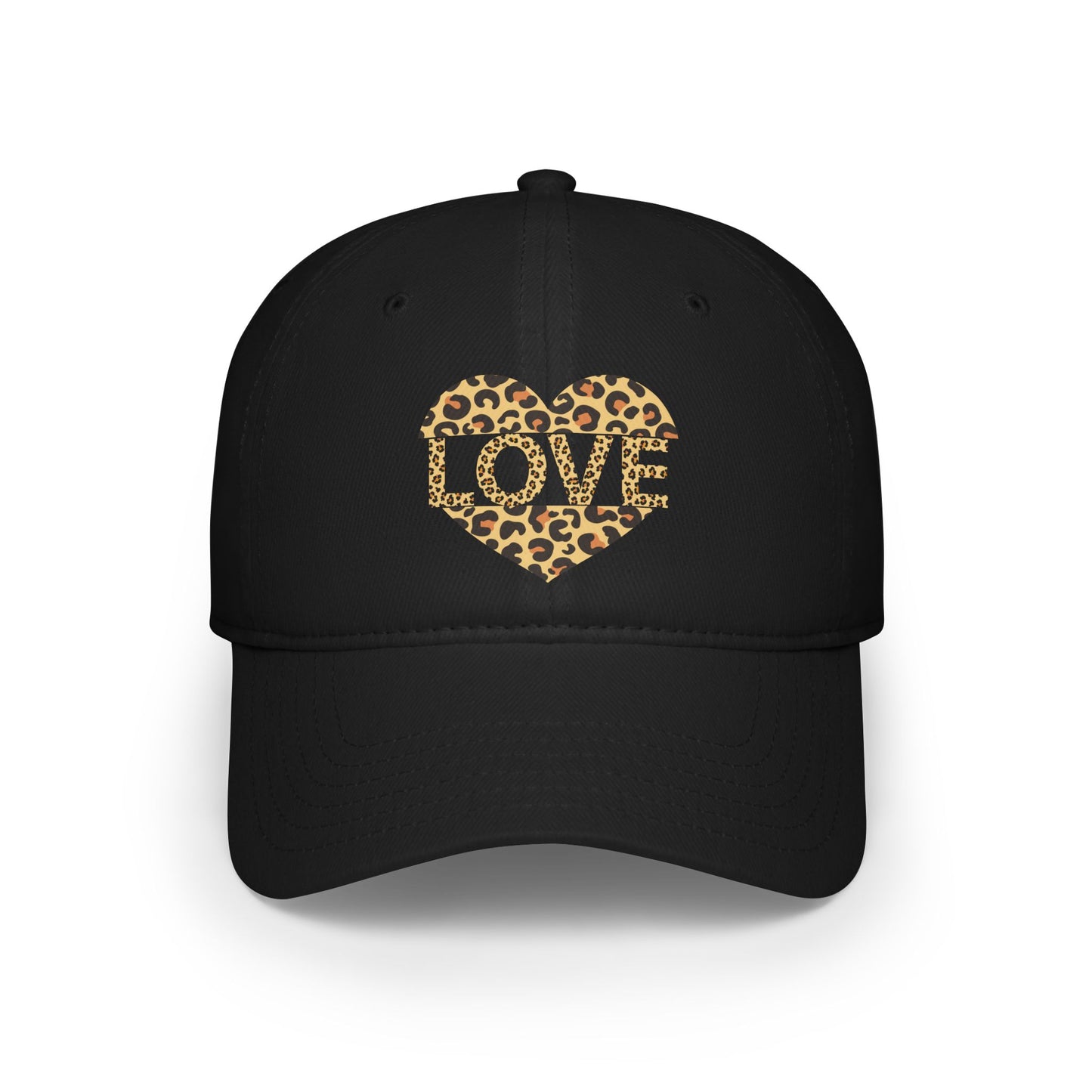 Leopard Print Love Baseball Cap - Trendy Low Profile Hat for Casual Style