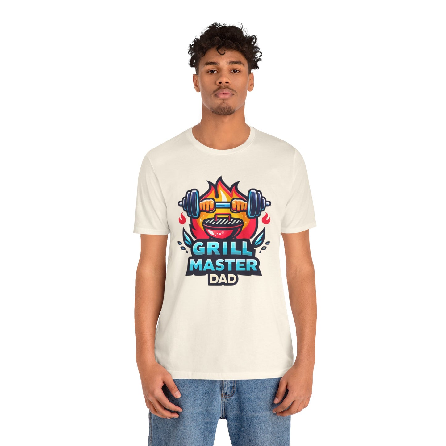 Grill Master Dad t-shirt with a vibrant design, perfect for dads who love to grill.