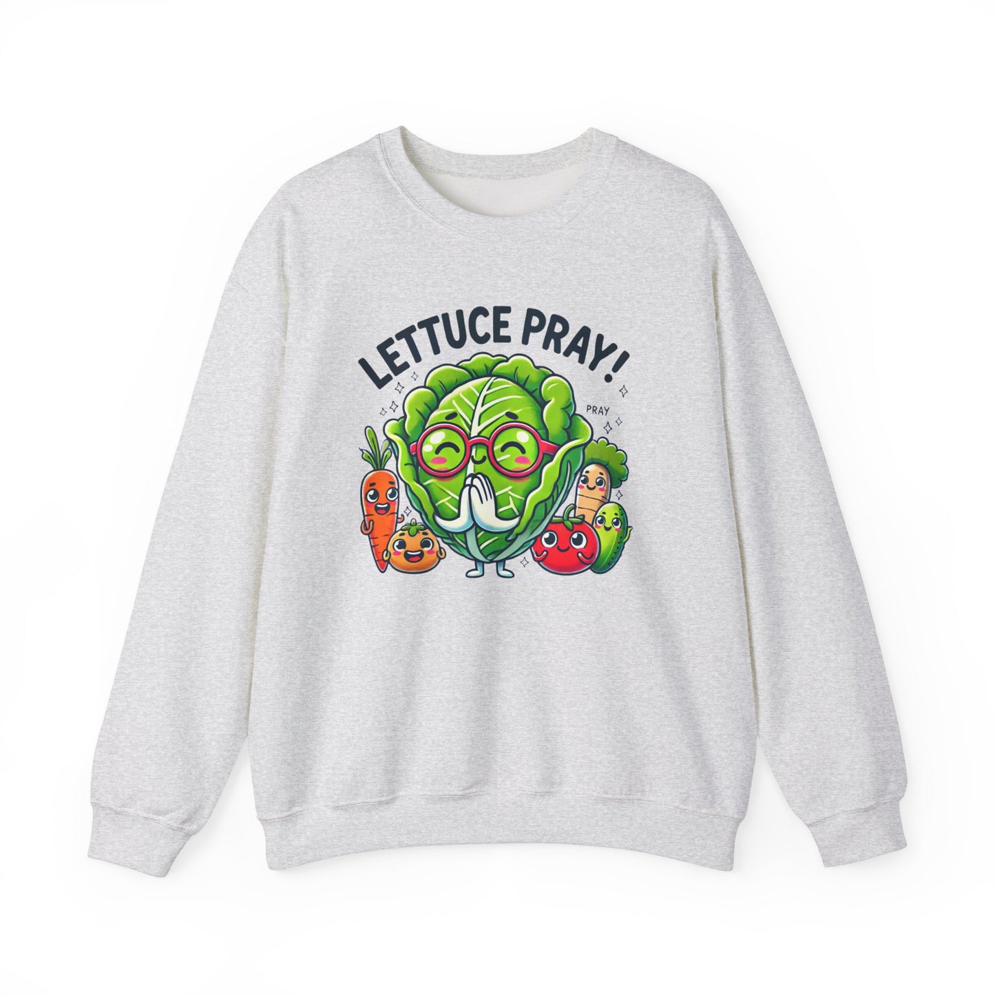 Lettuce Pray Unisex Crewneck Sweatshirt - Funny Vegetable Design