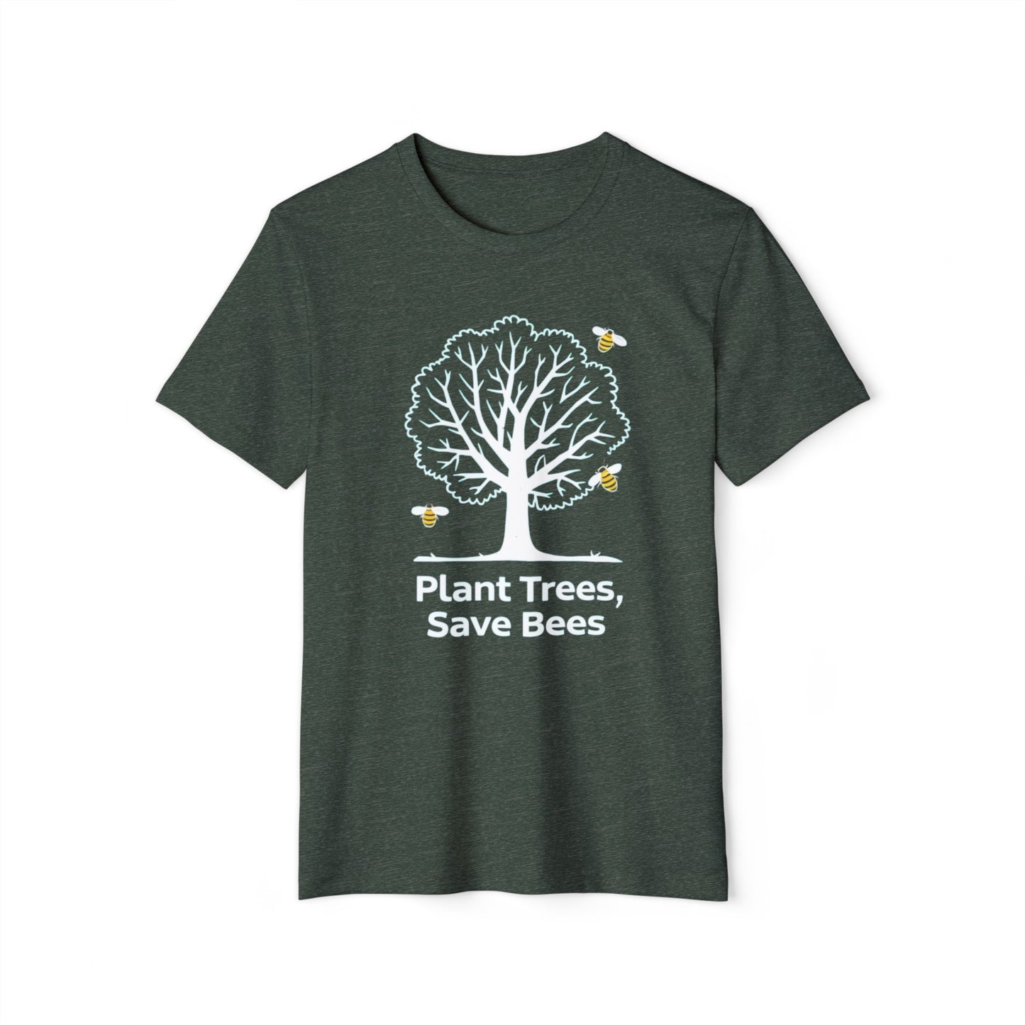 Plant Trees, Save Bees: Eco-Friendly 100% Organic Cotton Tee