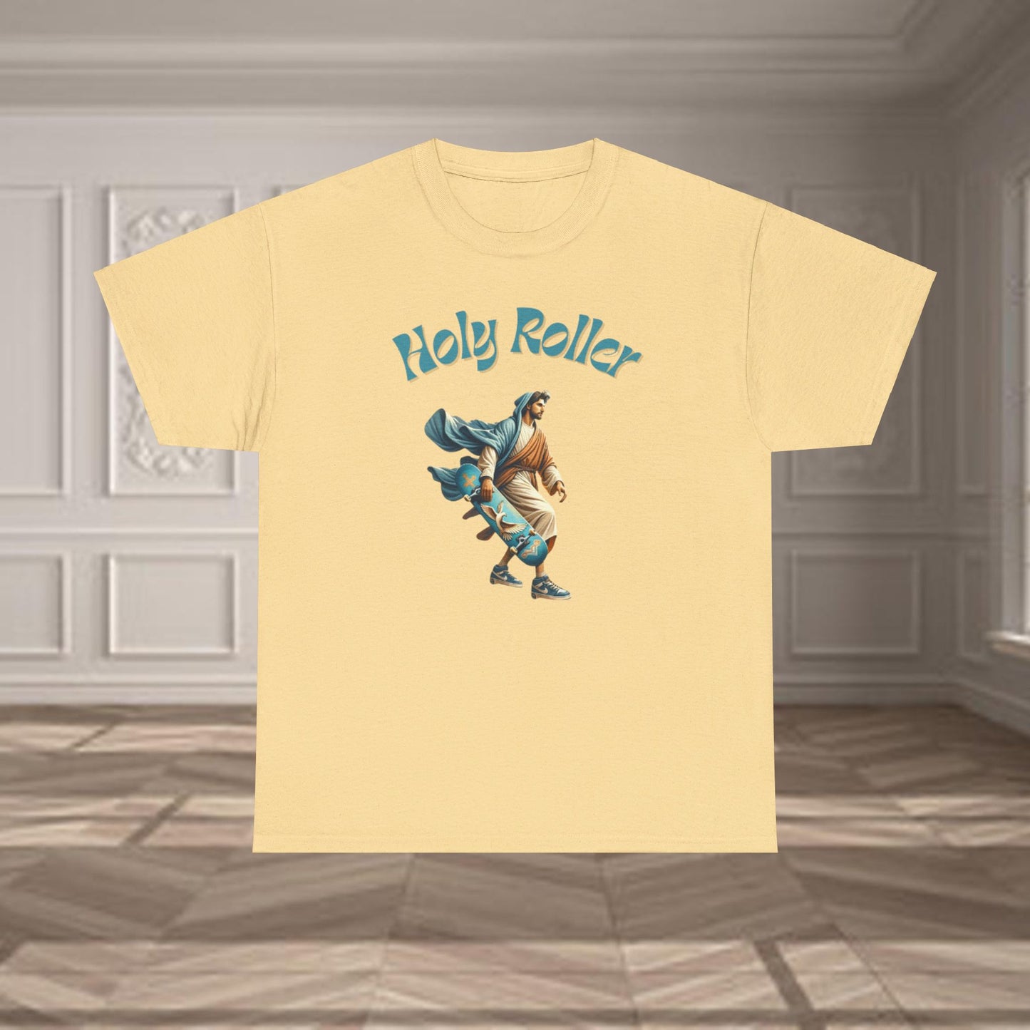 Holy Roller Skateboarding Jesus T-Shirt - Divine Streetwear, Faith-Inspired Skate Tee