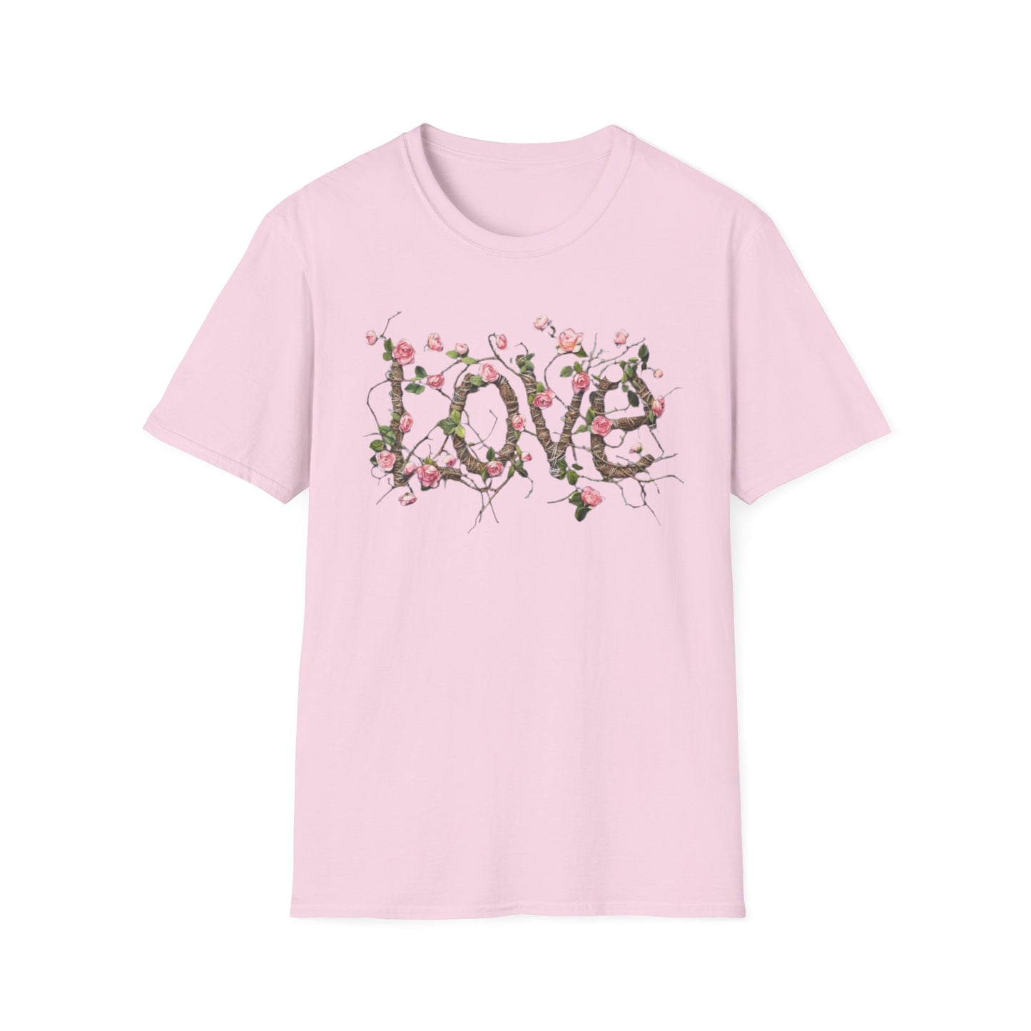 Floral Love Unisex Softstyle T-Shirt, Perfect for Spring Celebrations