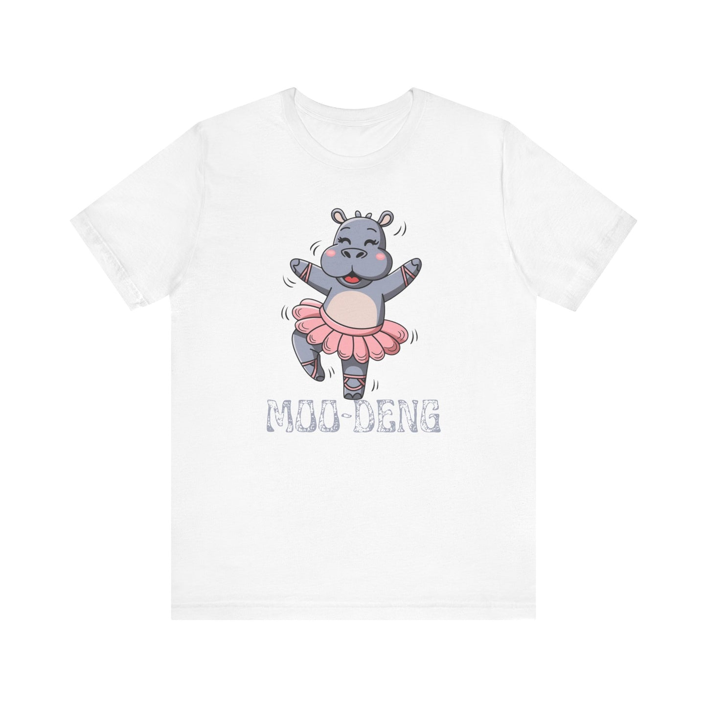 Funny Ballerina Hippo Moo Deng T-Shirt | Quirky Animal Gift for Her