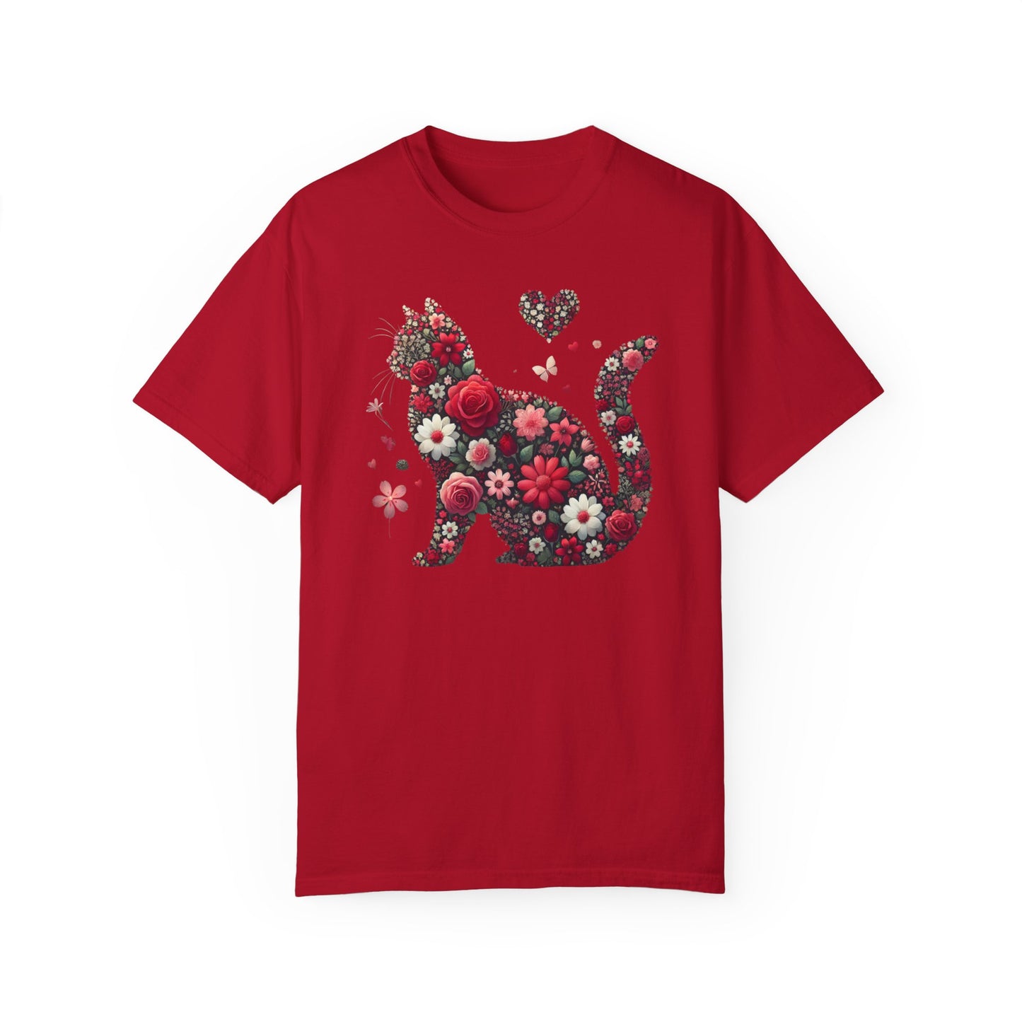 Floral Cat Unisex T-Shirt - Perfect for Cat Lovers & Spring Celebrations