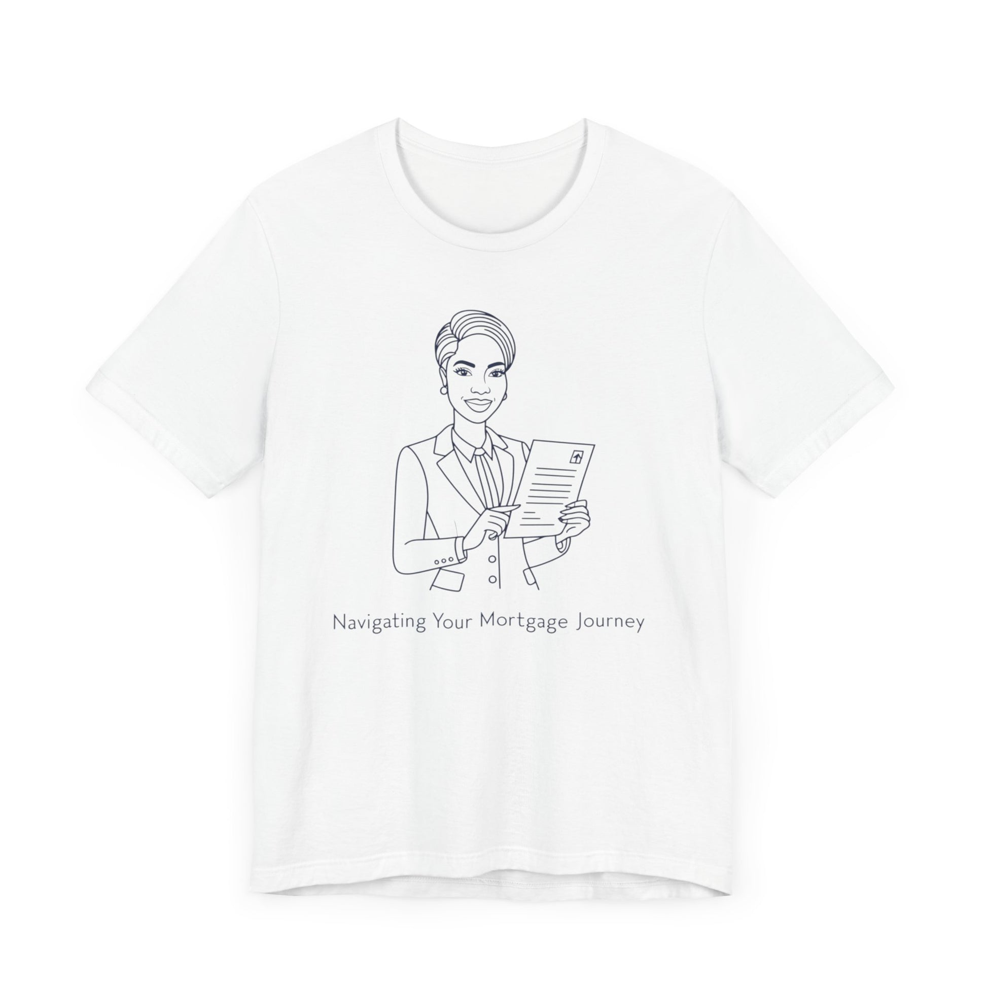 Navigating Your Mortgage Journey t-shirt, perfect for mortgage loan officers and real estate professionals.