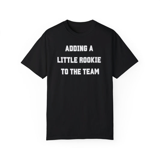 "Adding a Little Rookie to the Team" Fun Pregnancy Announcement T-Shirt