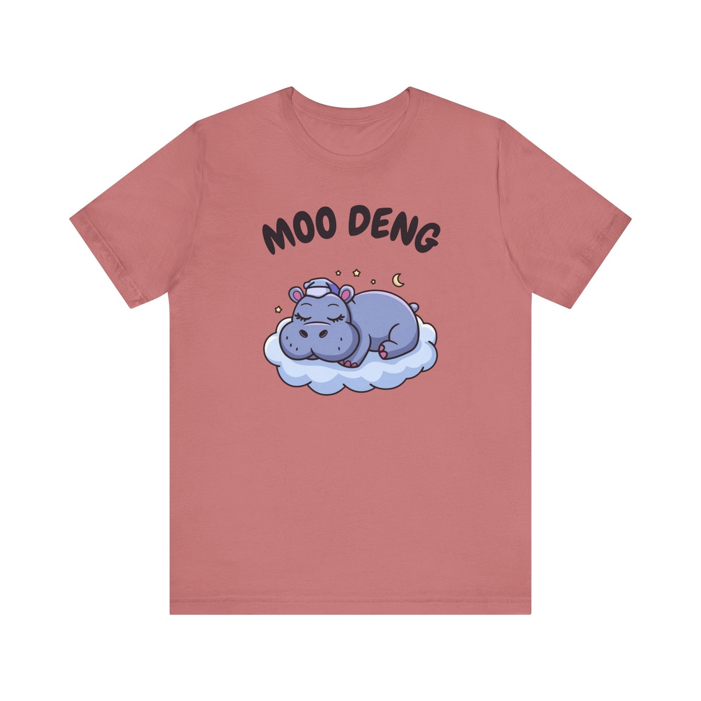 Funny Hippo Moo-Deng T-shirt, Quirky Animal Lover Gift for Her