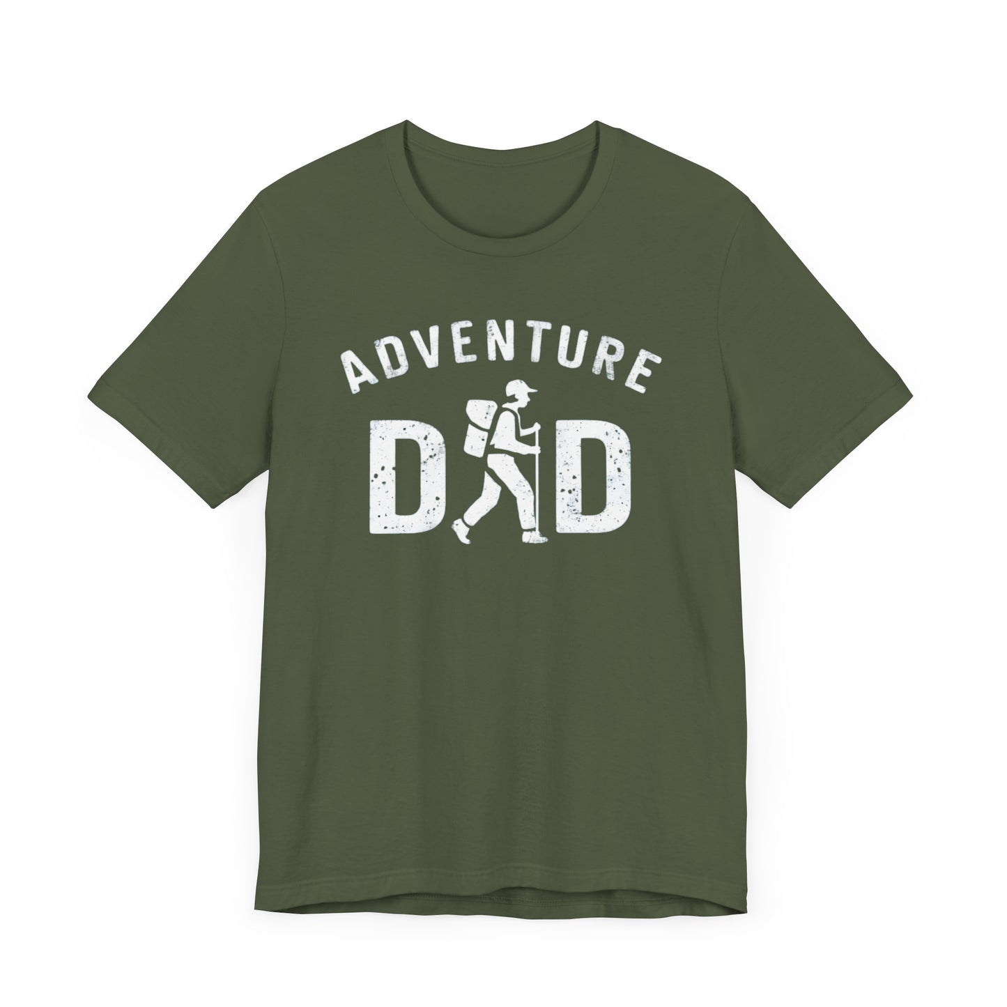 Adventure Dad t-shirt featuring a hiker graphic, perfect for dads who love outdoor adventures.