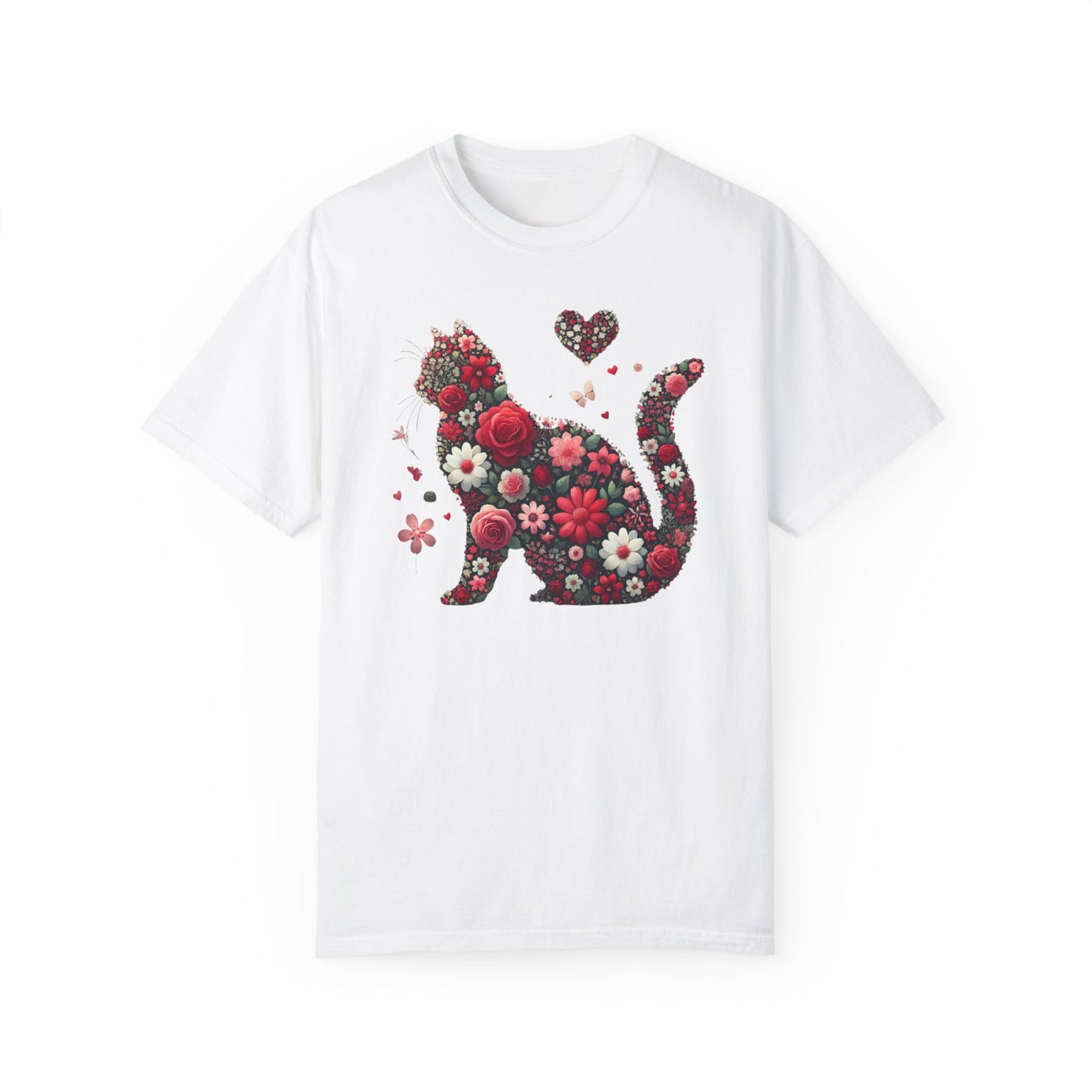 Floral Cat Unisex T-Shirt - Perfect for Cat Lovers & Spring Celebrations