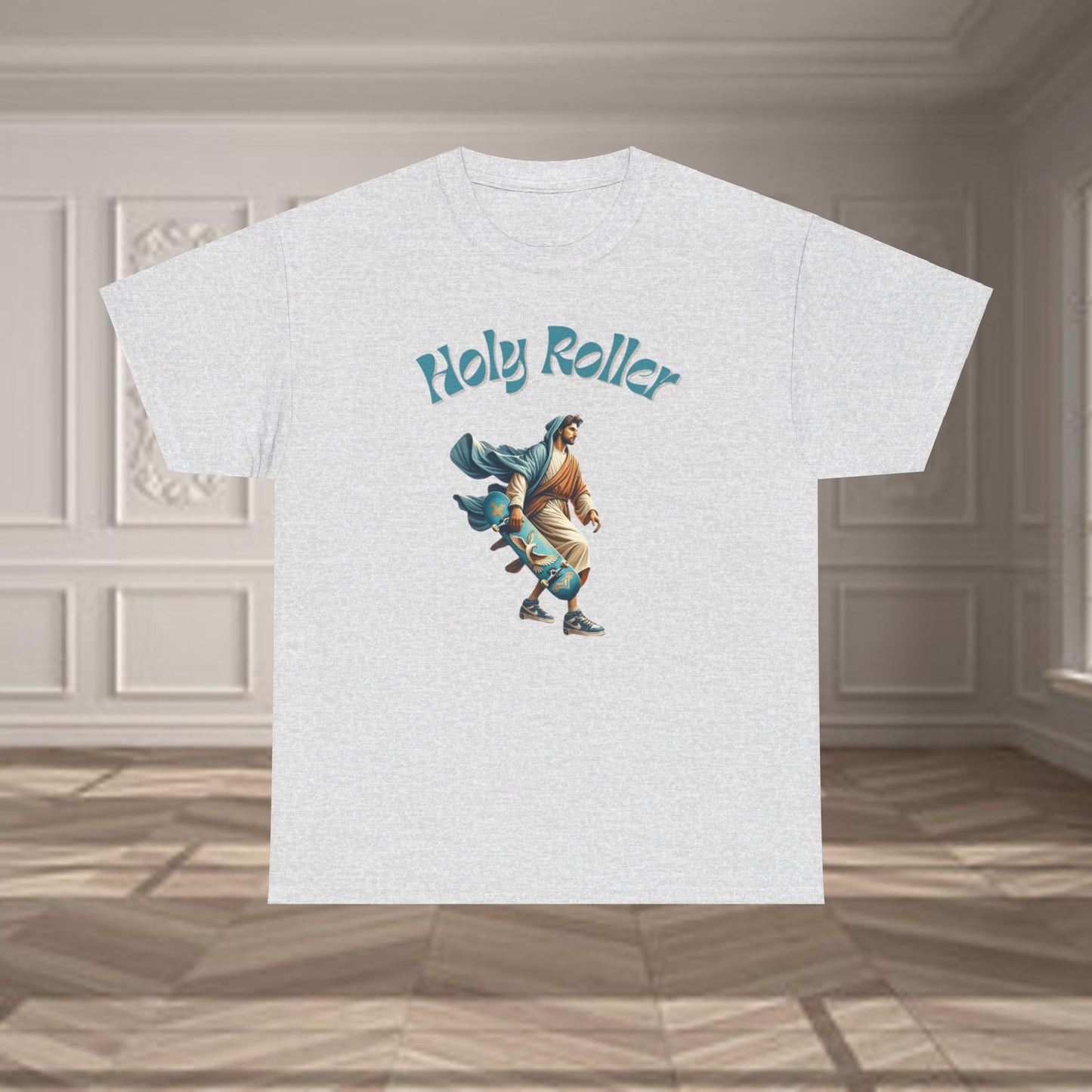 Holy Roller Skateboarding Jesus T-Shirt - Divine Streetwear, Faith-Inspired Skate Tee