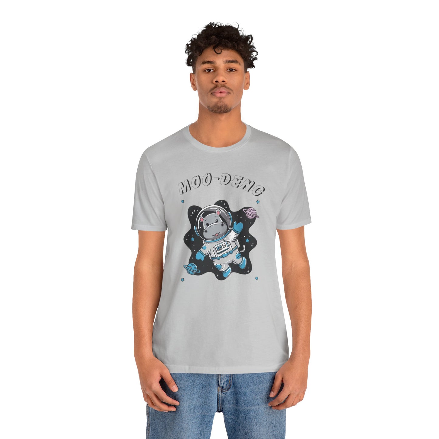 Moo Deng Baby Hippo Astronaut T-Shirt, Gift for Her Quirky Animal Lovers