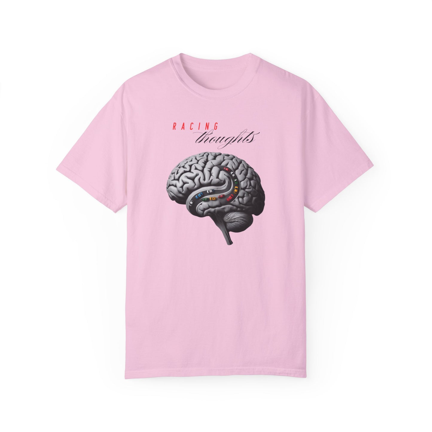 Racing Thoughts Unisex Garment-Dyed T-Shirt – Creative Expression for Thinkers