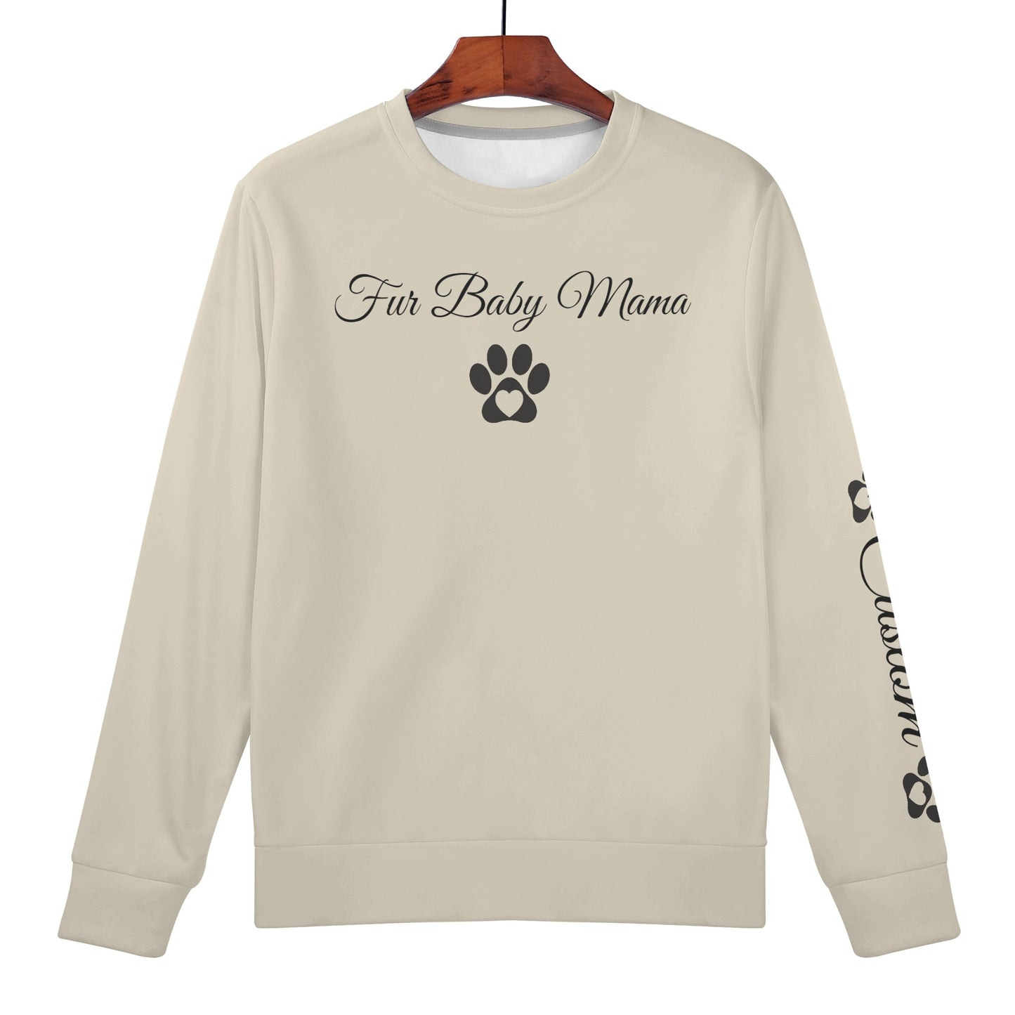 Custom Dog Mom Sweatshirt | Personalized Pet Name - Chest & Sleeve Design