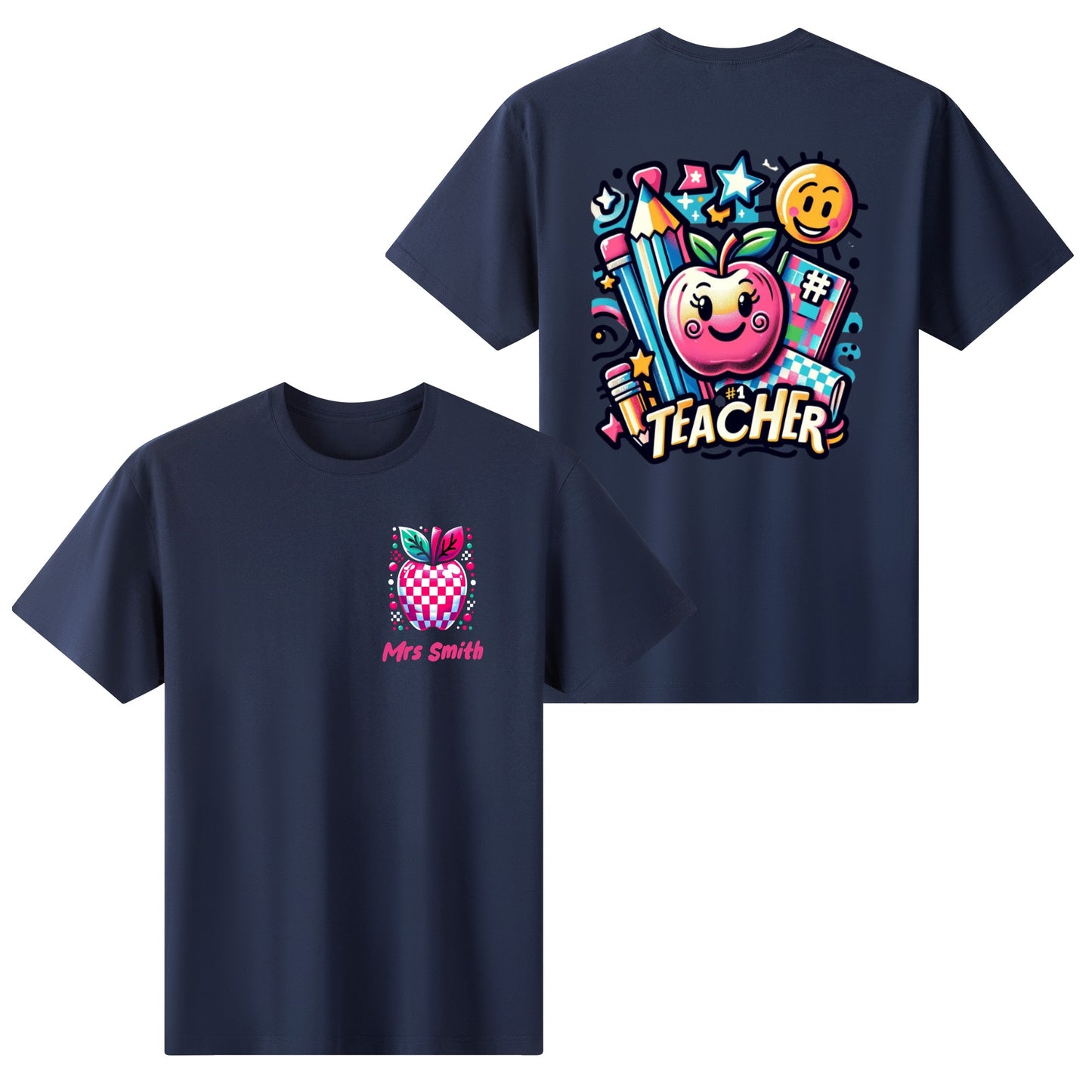 Fun tee celebrating teachers and their dedication.