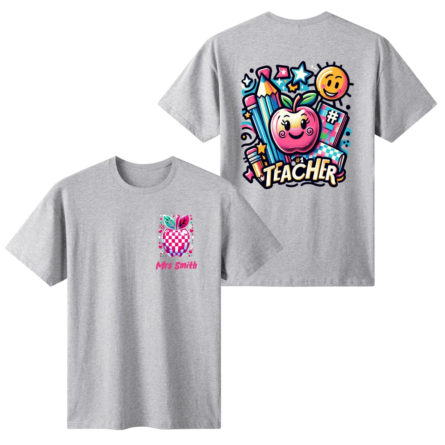 Fun tee celebrating teachers and their dedication.