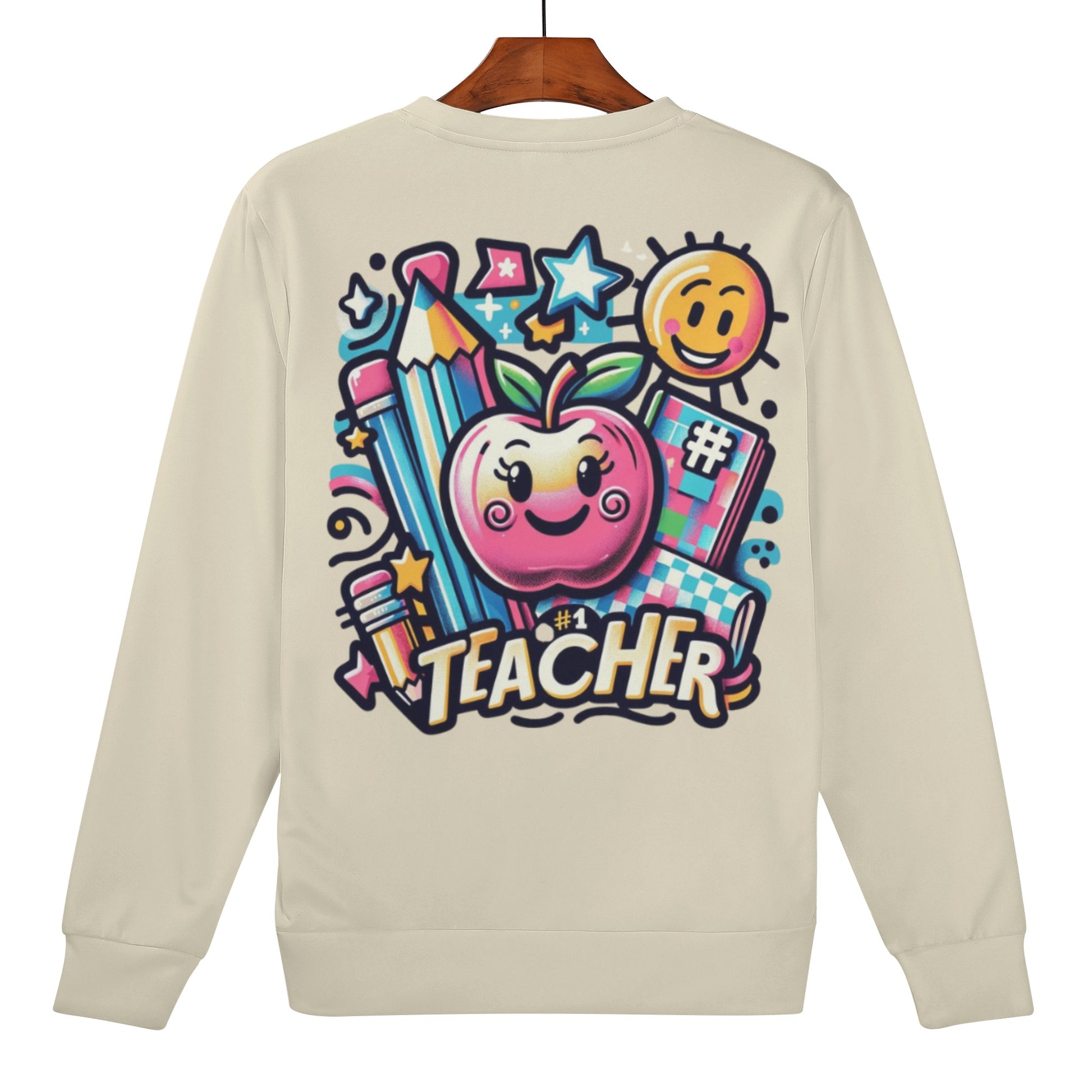 Cozy sweatshirt with the text "My Teacher Gift" in a chalkboard-inspired font.