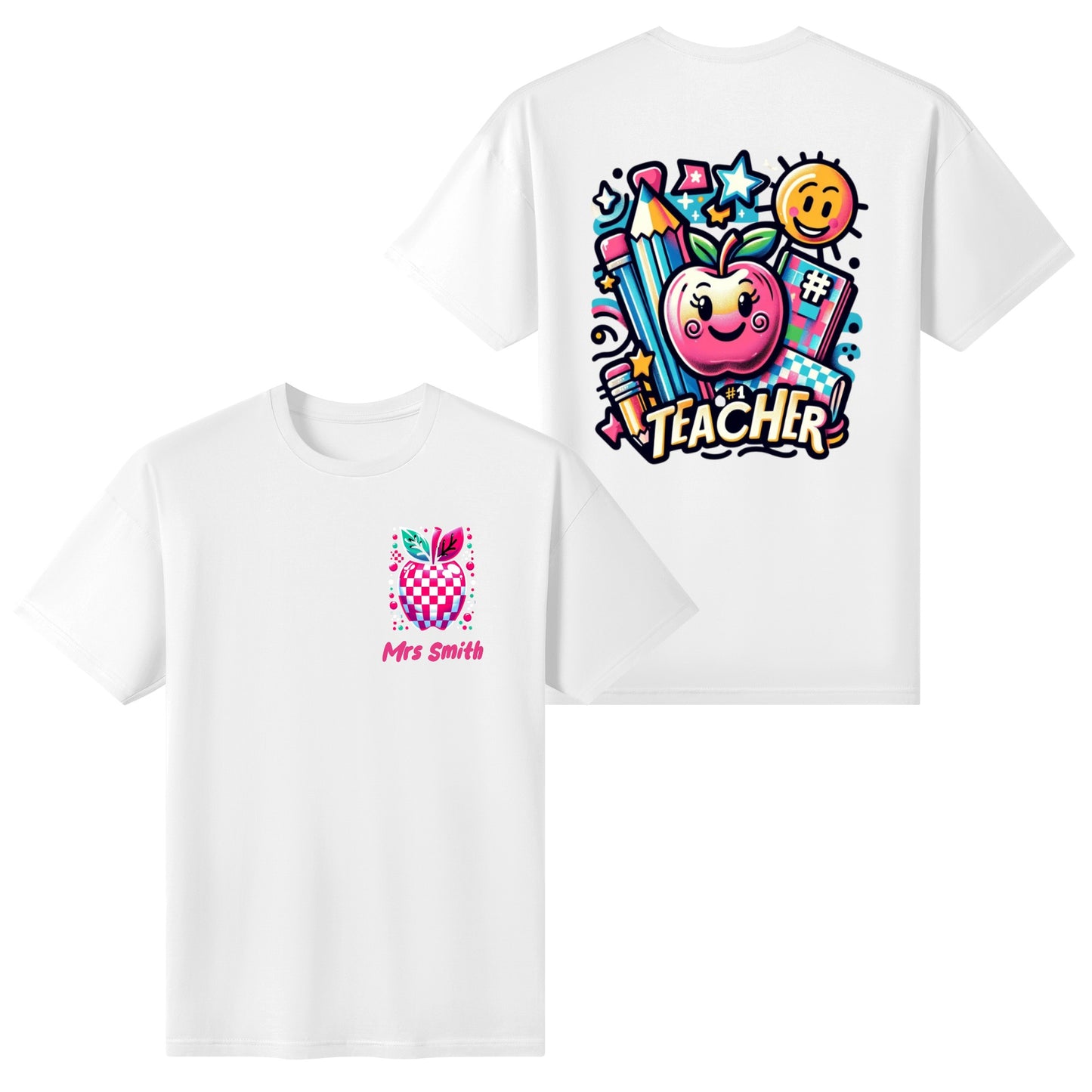 Fun tee celebrating teachers and their dedication.