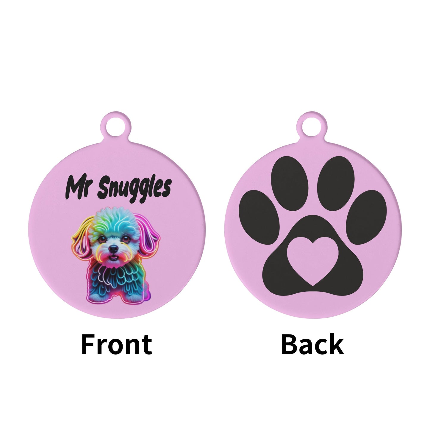 Personalized Pawsitively Yours - Engraved Alloy Pet Dog ID Tag