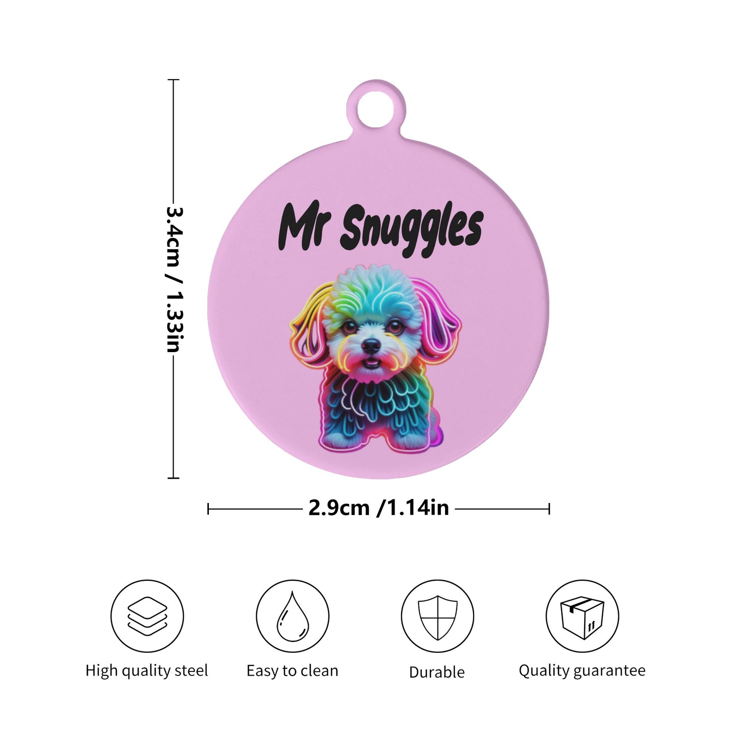 Personalized Pawsitively Yours - Engraved Alloy Pet Dog ID Tag