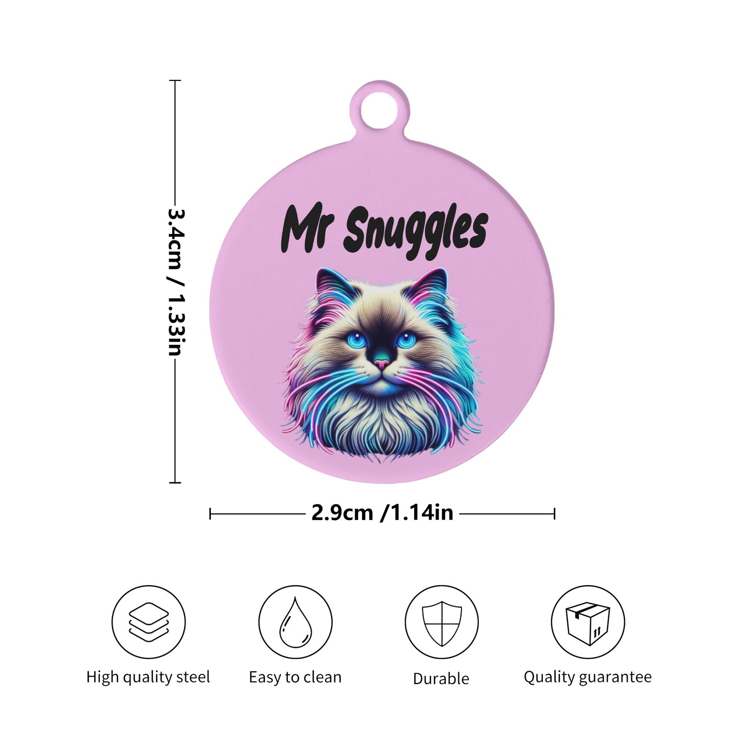 Pawsitively Yours - Engraved Alloy Pet ID Tag