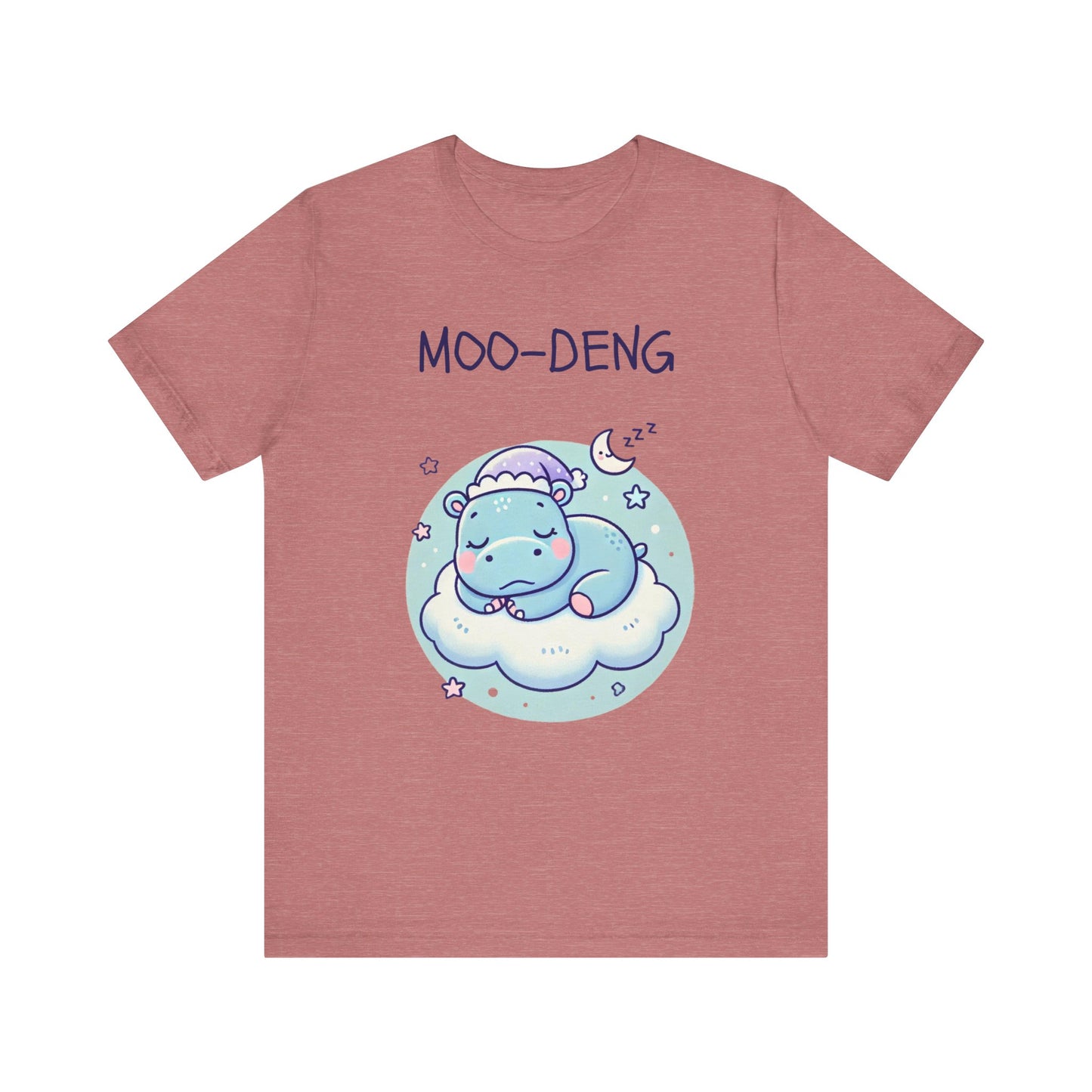 Moo-Deng Baby Hippo T-shirt, Adorable Gift for Her, Cute Animal Lover Tee