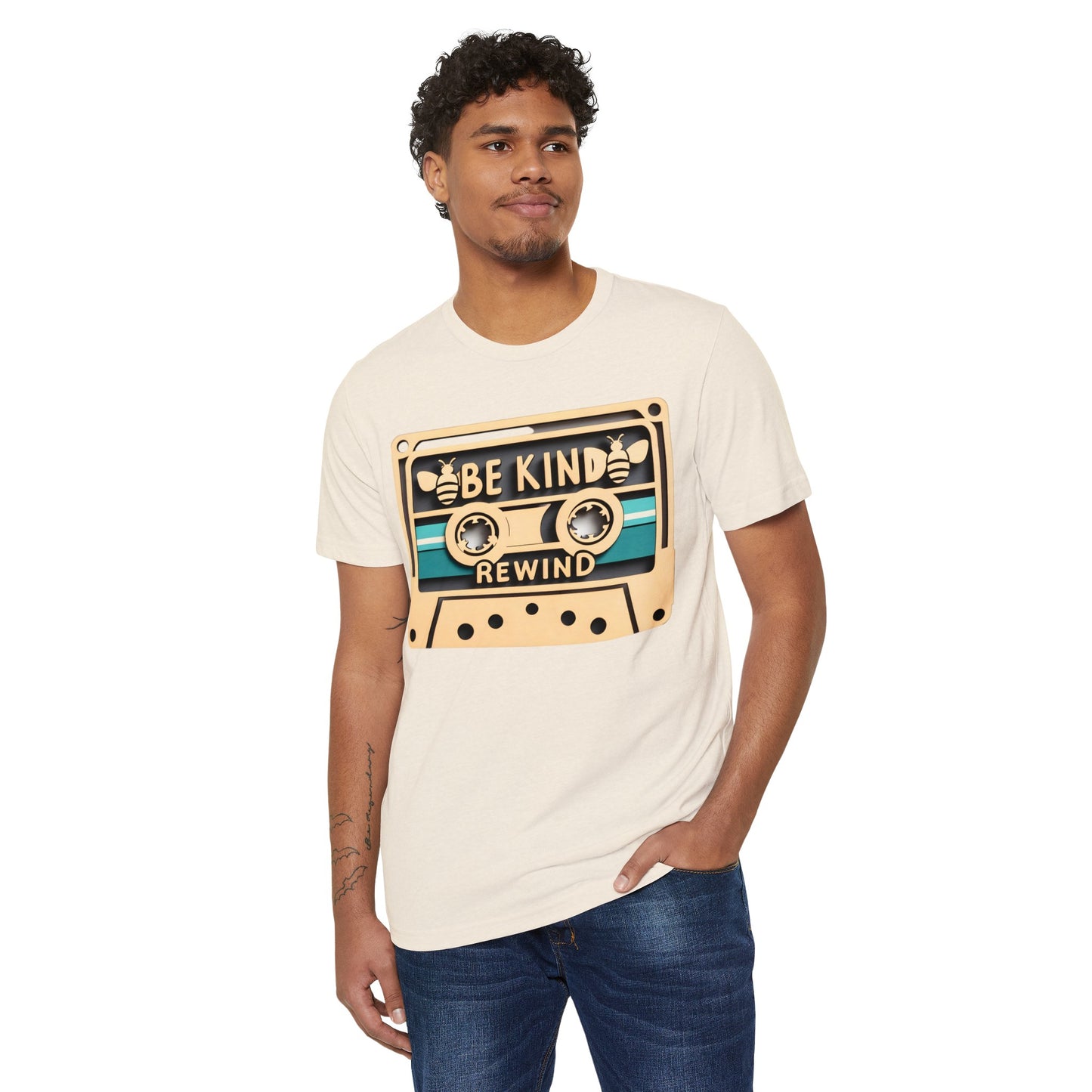 Bee Kind, Rewind: Retro Eco-Friendly Organic Cotton Tee