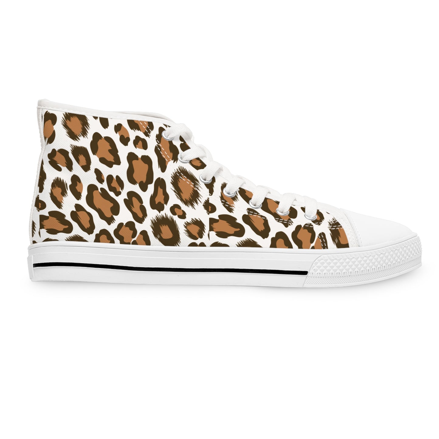 Women’s Leopard Print High Top Sneakers - Stylish Casual Footwear