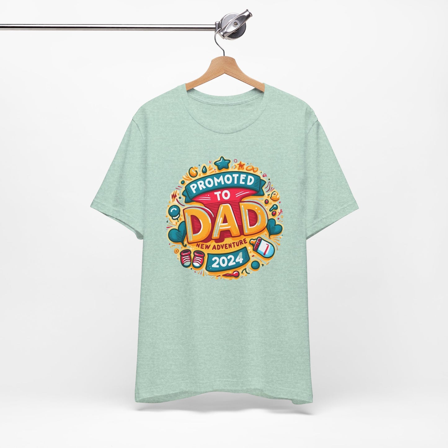 Promoted to Dad 2024 T-Shirt | Celebrate Fatherhood with Style