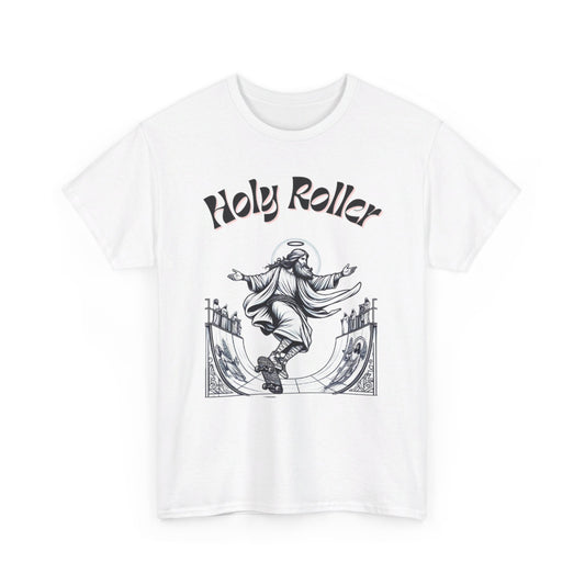 Holy Roller Skateboarding Jesus T-Shirt - Divine Streetwear, Faith-Inspired Skate Tee