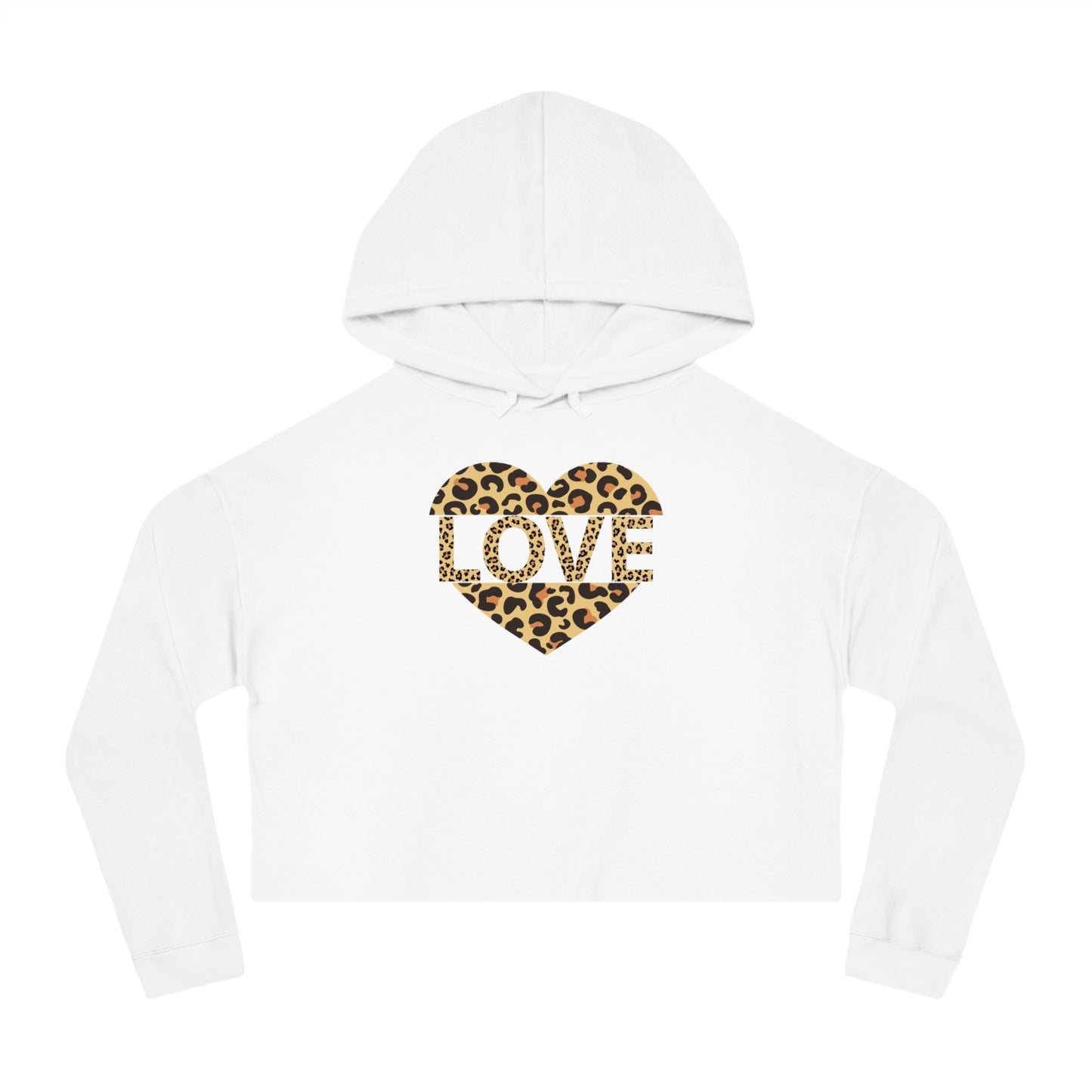 Leopard Print Love & Gear Women's Cropped Hoodie