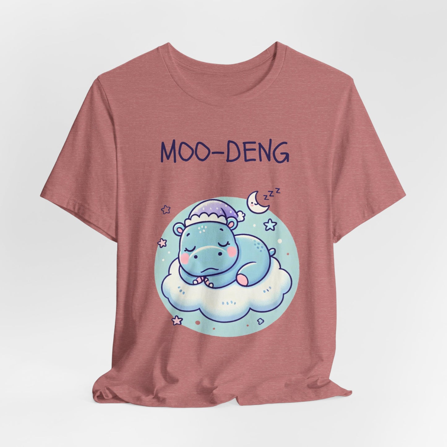 Moo-Deng Baby Hippo T-shirt, Adorable Gift for Her, Cute Animal Lover Tee