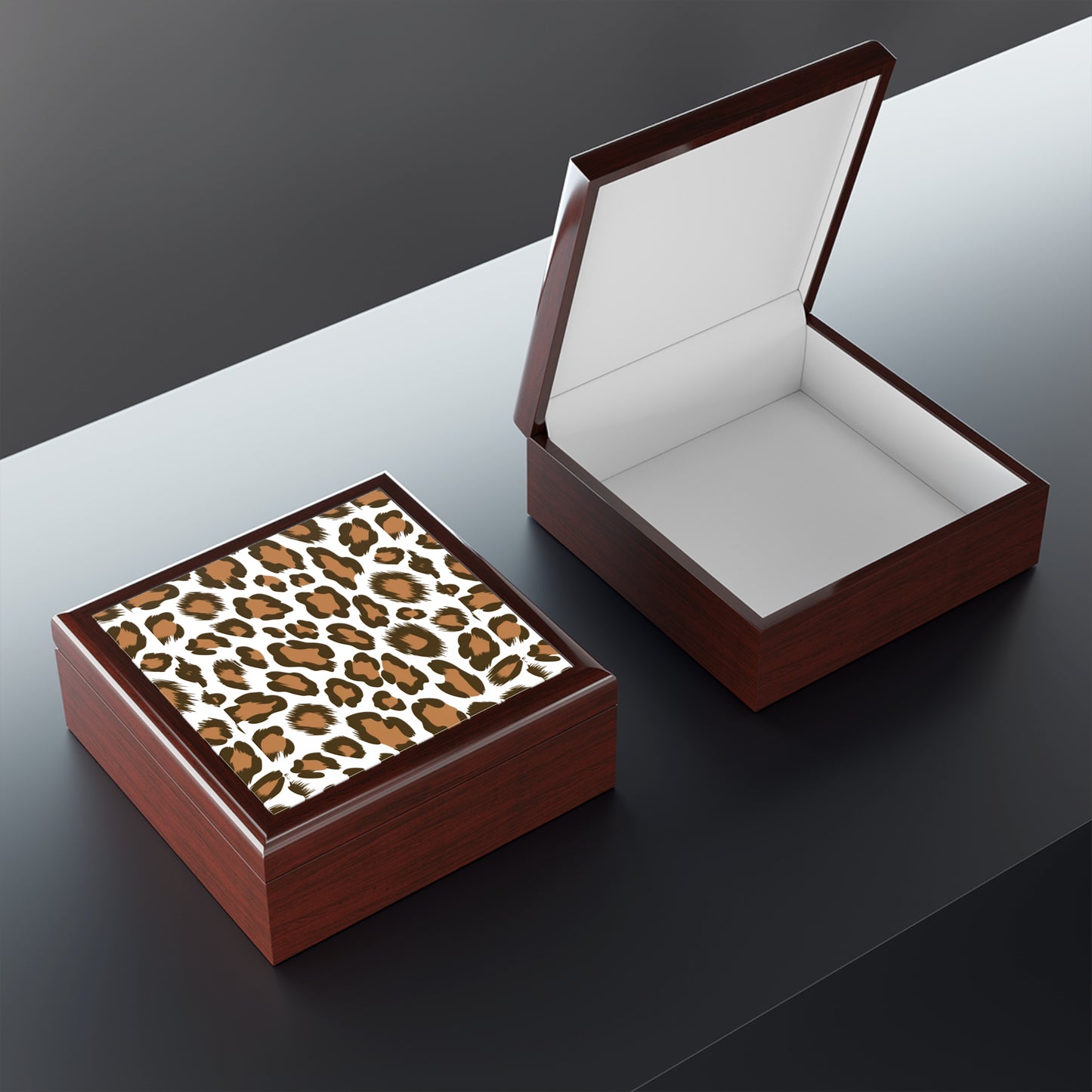 Chic Leopard Print Jewelry Box - Elegant Storage for Beloved Accessories