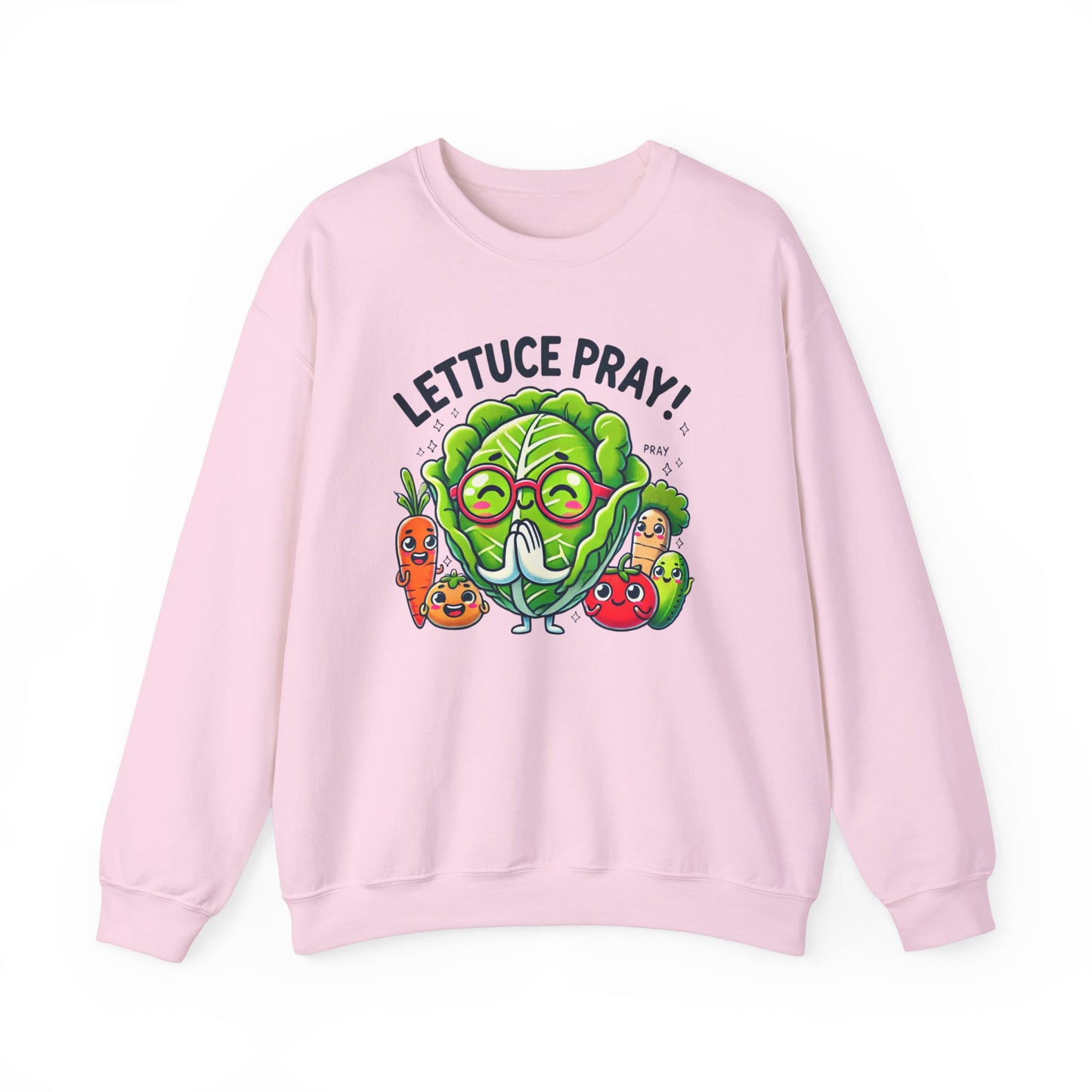 Lettuce Pray Unisex Crewneck Sweatshirt - Funny Vegetable Design