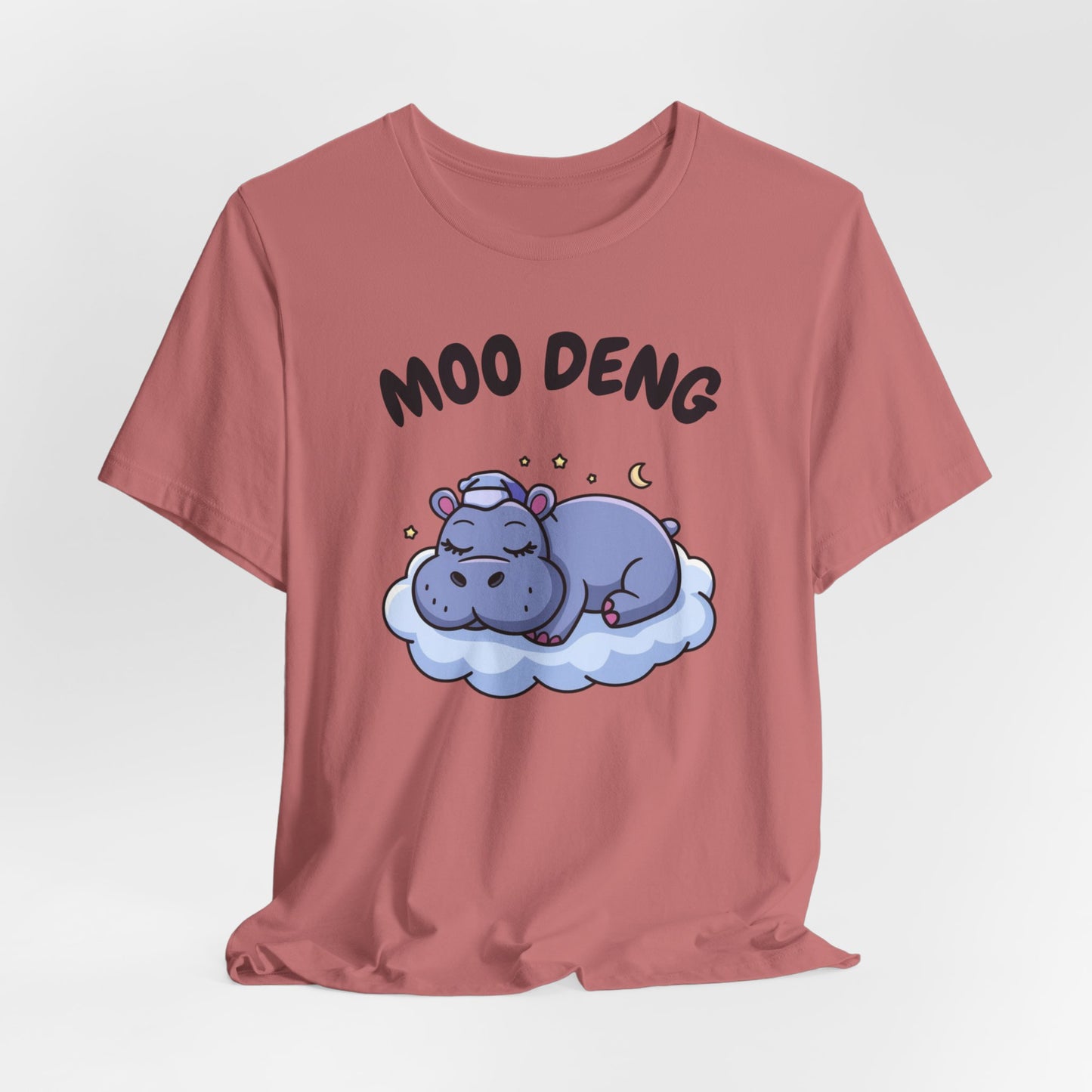 Funny Hippo Moo-Deng T-shirt, Quirky Animal Lover Gift for Her