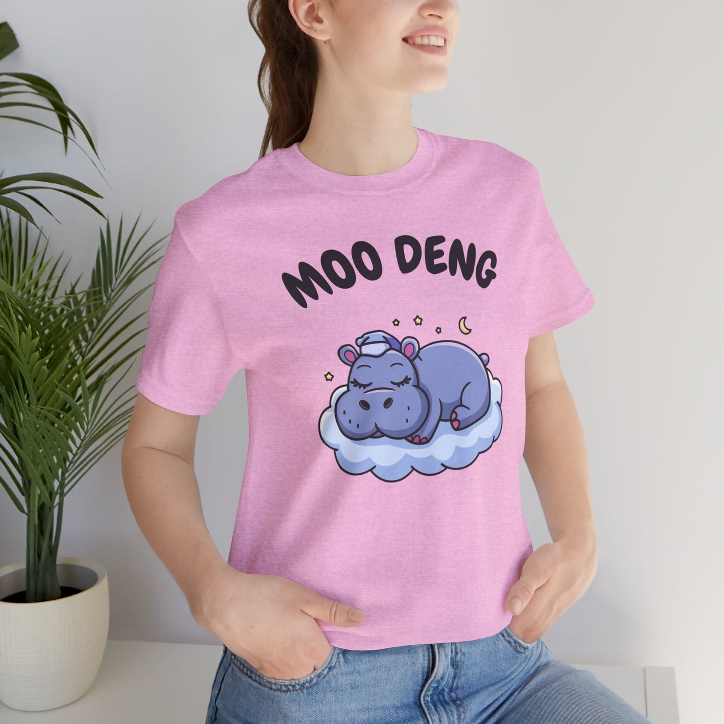 Funny Hippo Moo-Deng T-shirt, Quirky Animal Lover Gift for Her