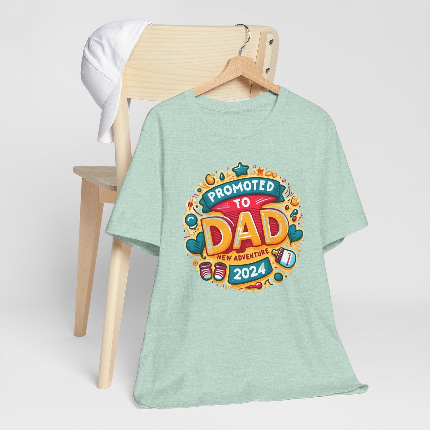 Promoted to Dad 2024 T-Shirt | Celebrate Fatherhood with Style