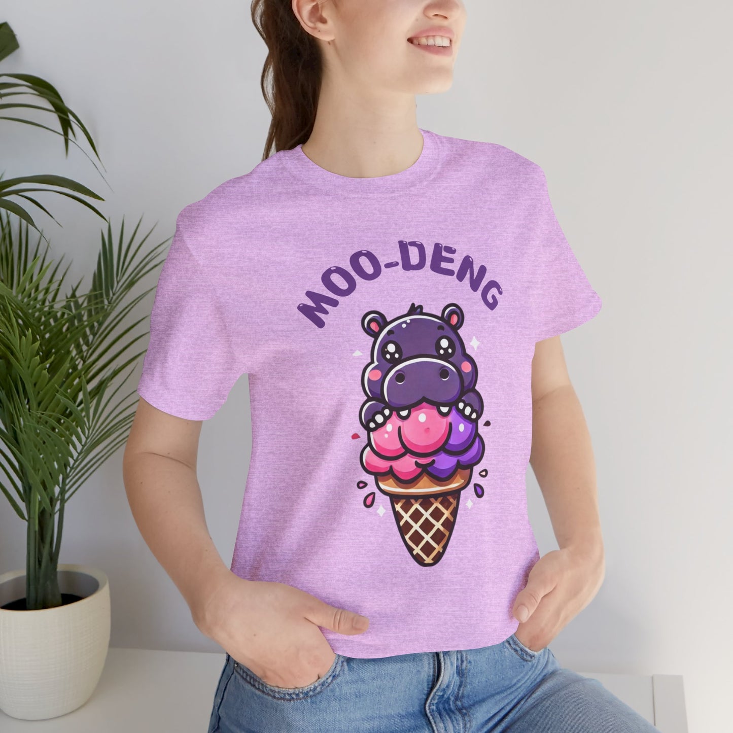 Moo-Deng Baby Hippo T-shirt, Quirky Animal Lover Gift for Her, Funny Hippo Tee