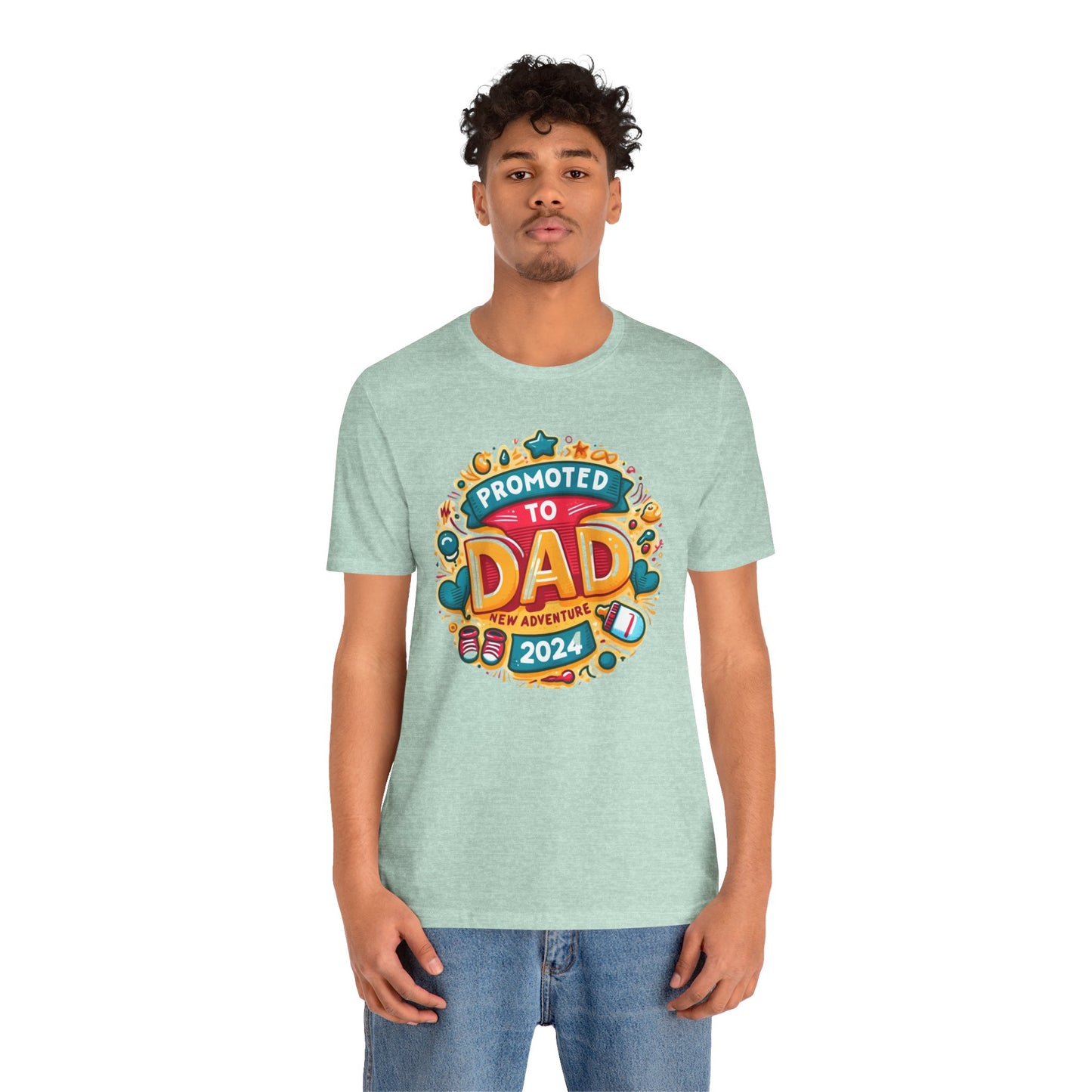 Promoted to Dad 2024 T-Shirt | Celebrate Fatherhood with Style